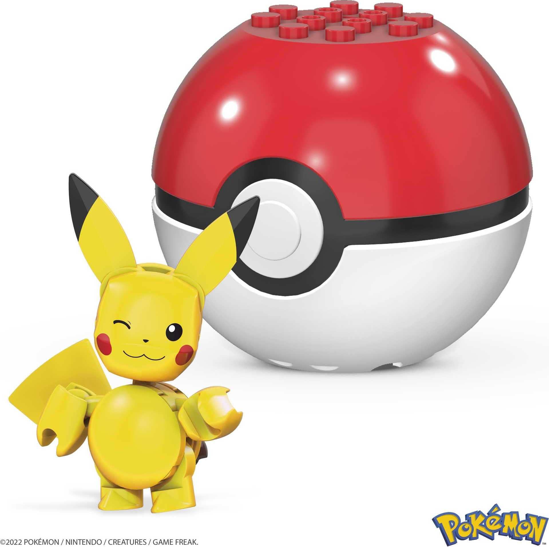 Mega Mega Construx Pokemon Pikachu Construction Set, Building Toys for Kids (GVK60)