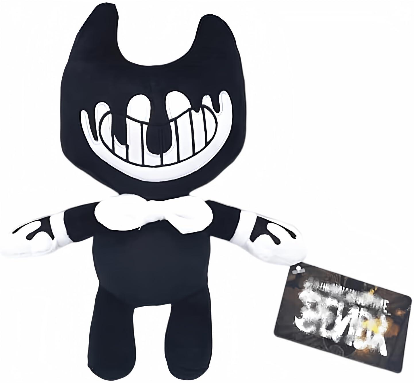Msfdcdr Msfdcdr Bendy Plush Toys Doll 11.8 Cute Game Horror Bendy Plush Soft Stuffed Animals Toys for Kids Children and Game Fans (White Bendy)