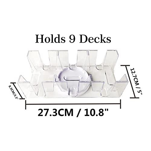 Yuanhe Yuanhe 9 Deck Rotating-Revolving Playing Card Tray, Card Holder
