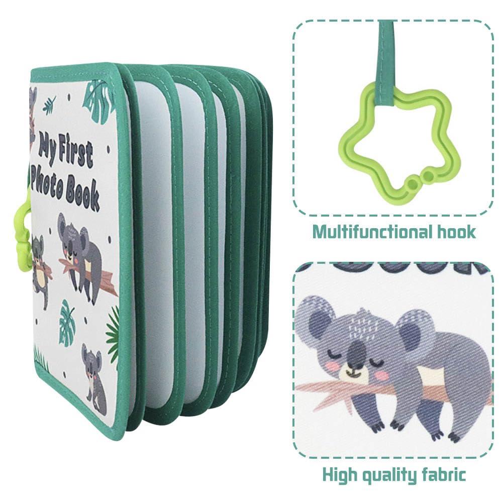 ZUYYON ZUYYON Baby Photo Album Baby Memory Book, Soft Cloth Photo Book First Year Memory Album Shower Gift for Newborn Toddler & Kids, Holds 4x6 Inch Photos (Koala)
