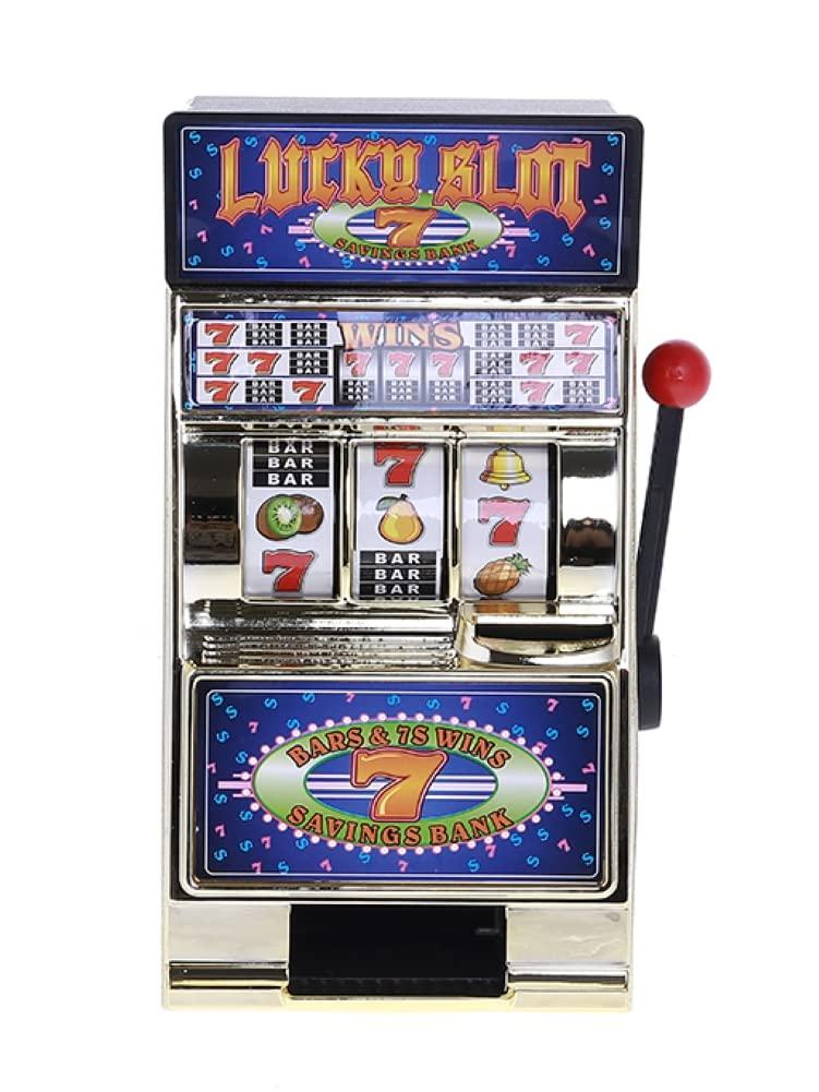 China Mini Slot Machine. Get Lucky Spin Manual Handel Win 777 Jackpot. Realistic Casino Game 8" X 5" X 4"
