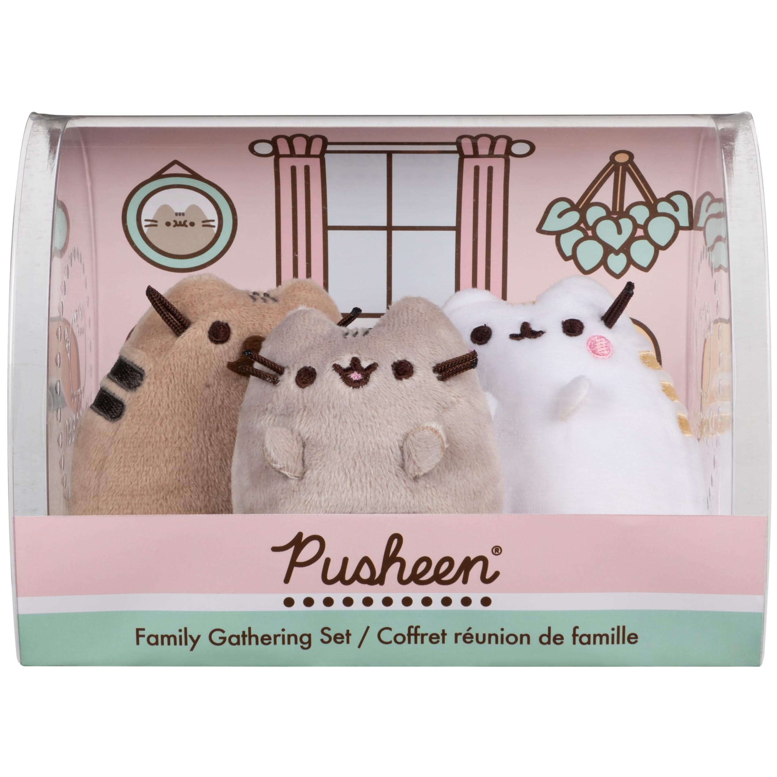 GUND GUND Pusheen Family Gathering Collector Set of 3 Plush Stuffed Animal Cats