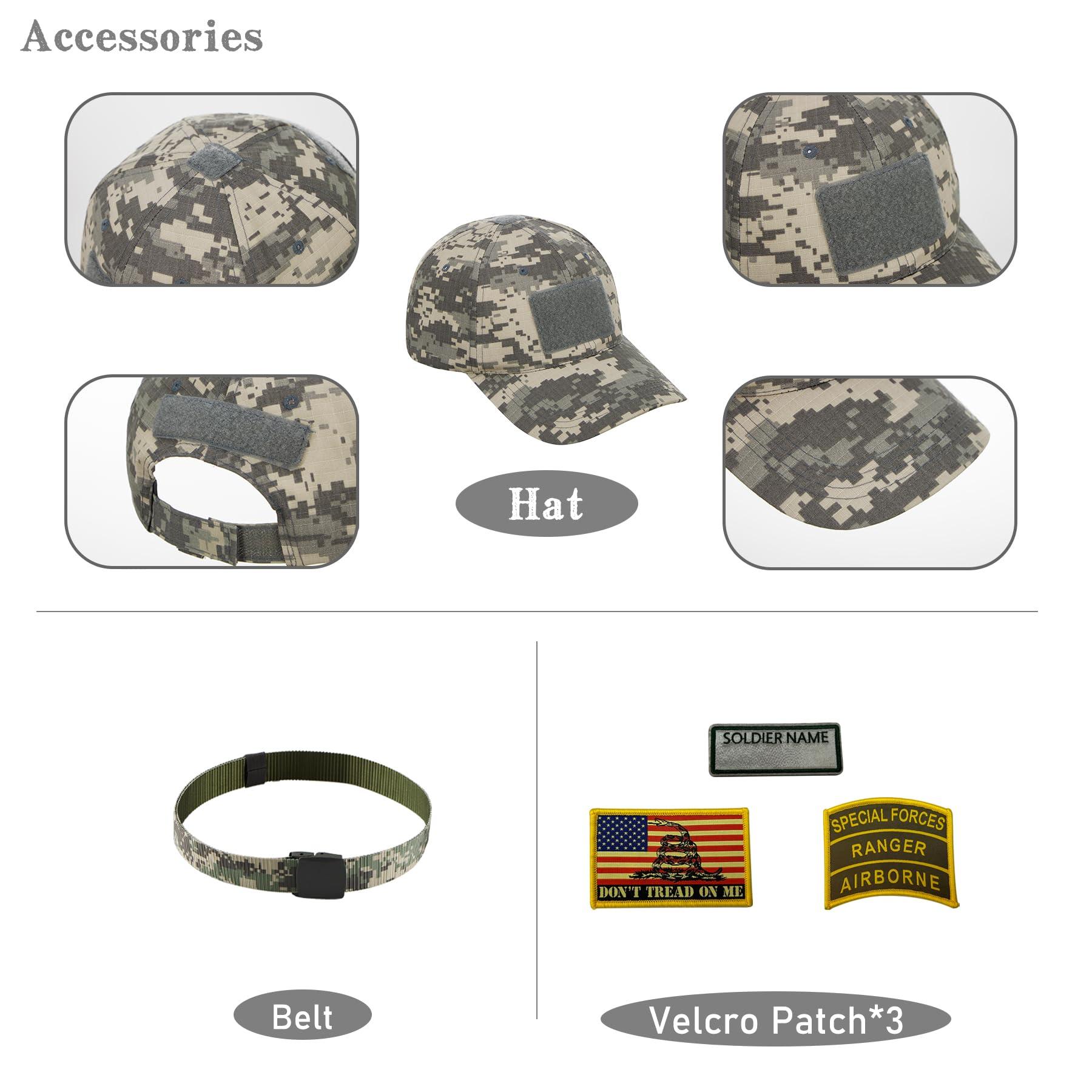 Kosgraiy Kosgraiy Kid Army Costume,Kid Deluxe Soldier Costume,Military Costume Boy and Girl,Army Camouflage Uniform for Kid,L/8-10Years