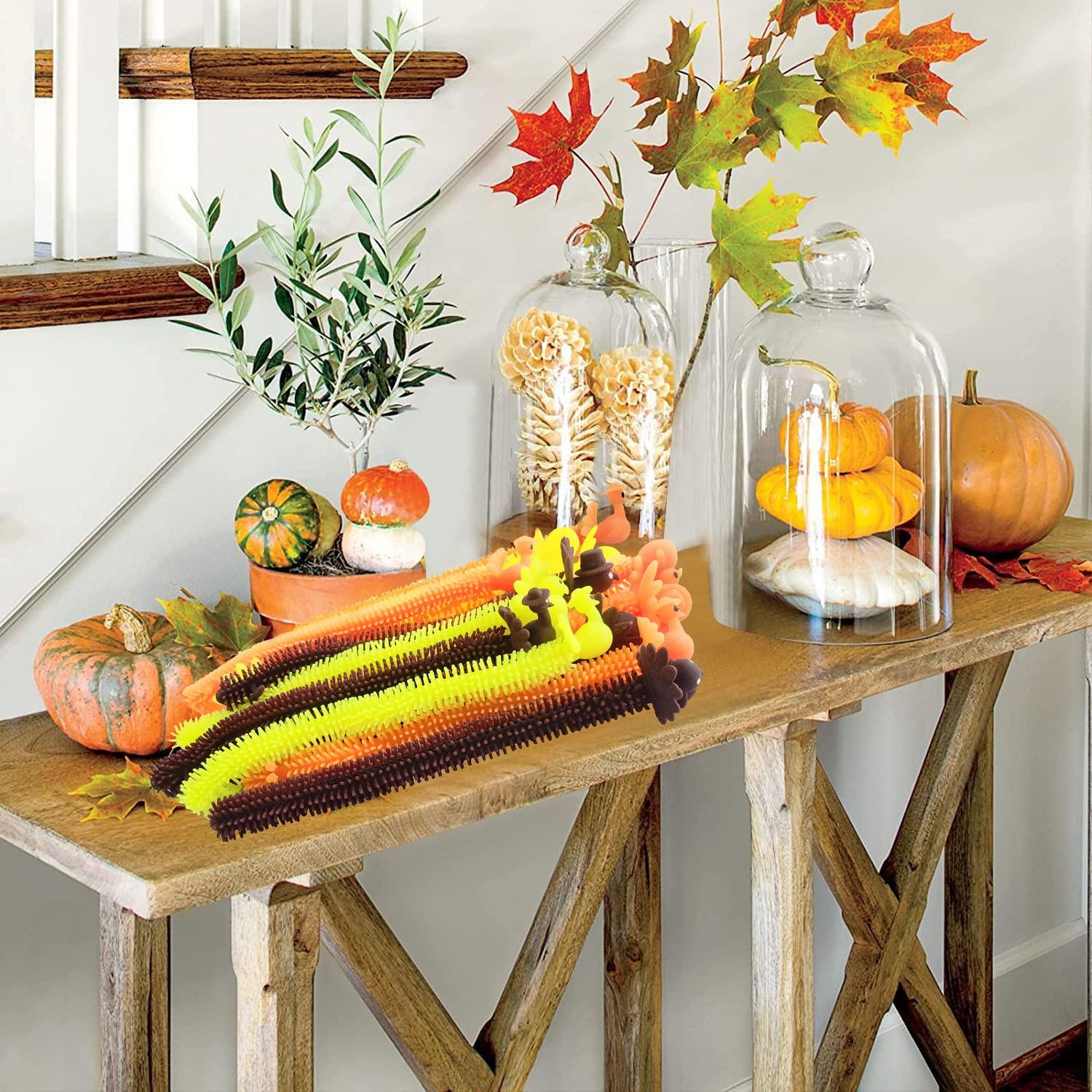 Cherislpy Cherislpy 24 Pack Fall Decor Sensory Toys Turkey Stretchy Strings for Kids Students Stress Relief and Anti-Anxiety Toys Assortment Thanksgiving Party Favors (Thanksgiving)