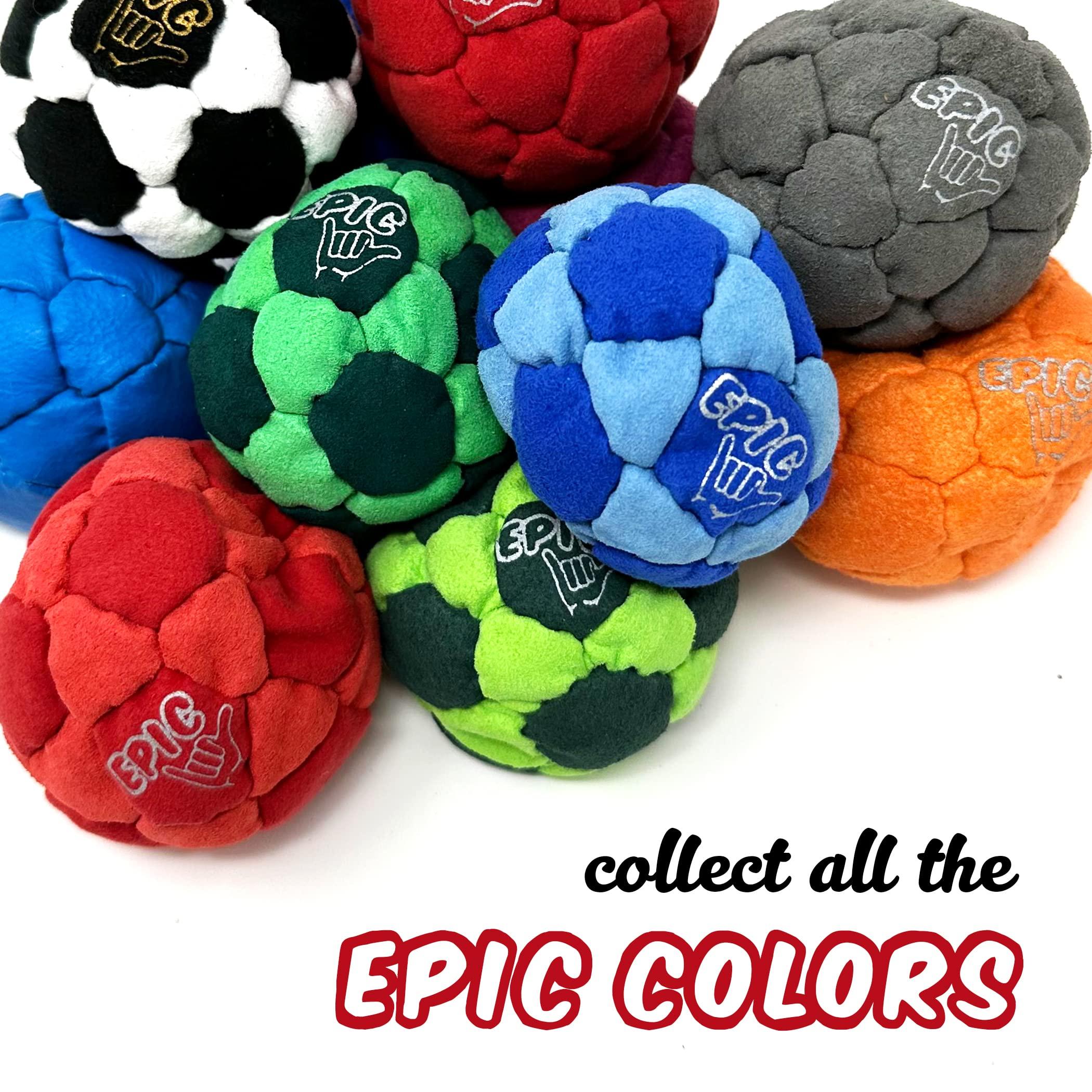 Epic Hacky Saks Epic Hacky Saks Classic Footbag Hacky Sack Balls for Adults and Kids Green Soccer