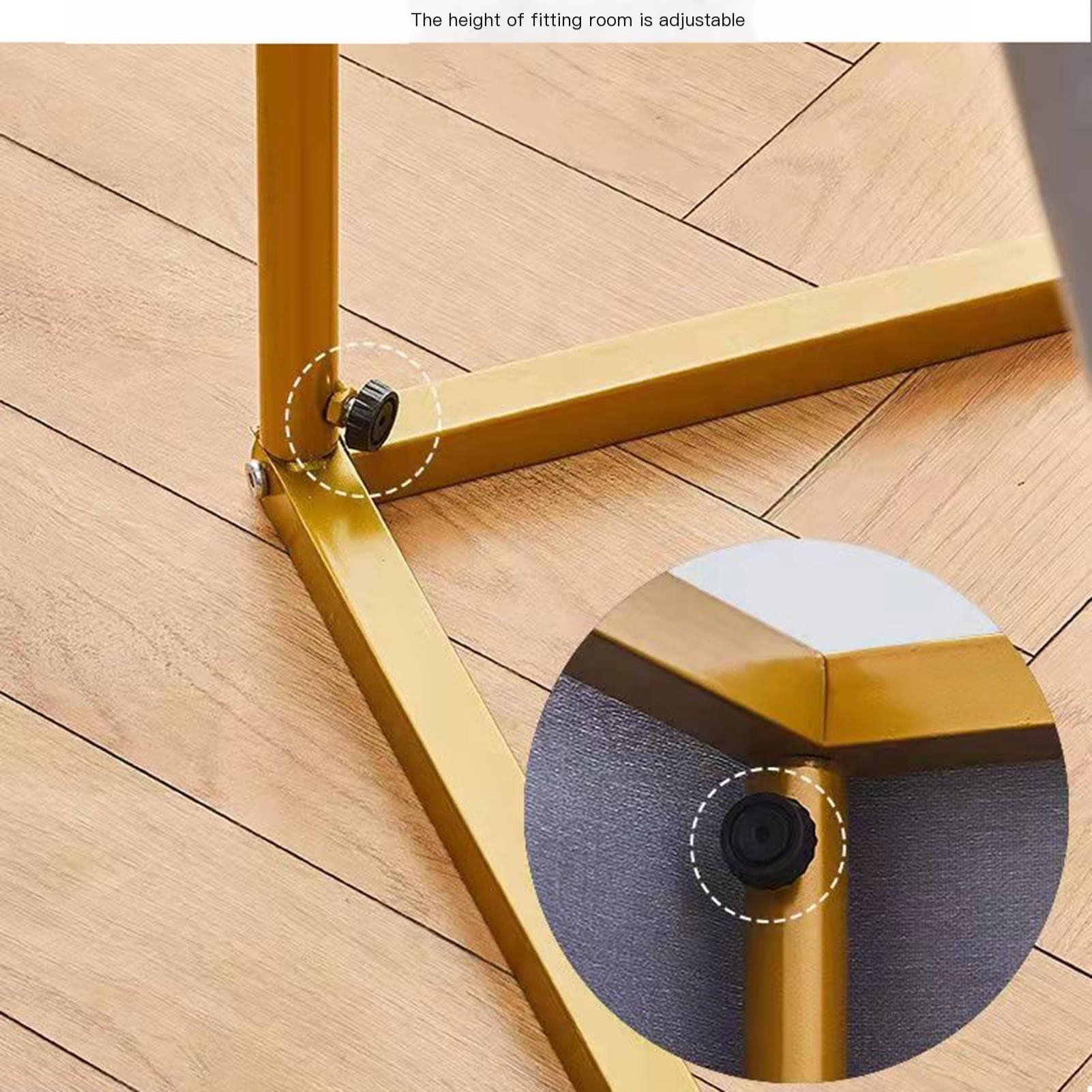 YXYECEIPENO Portable Changing Room, Room Dividersportable Dressing Room Easy-to-move Cloakroom To Showcase Dressing DIY Makeshift Fitting Room With Blackout Curtains And Hooks ( Color : D , Size : 100x80200cm )