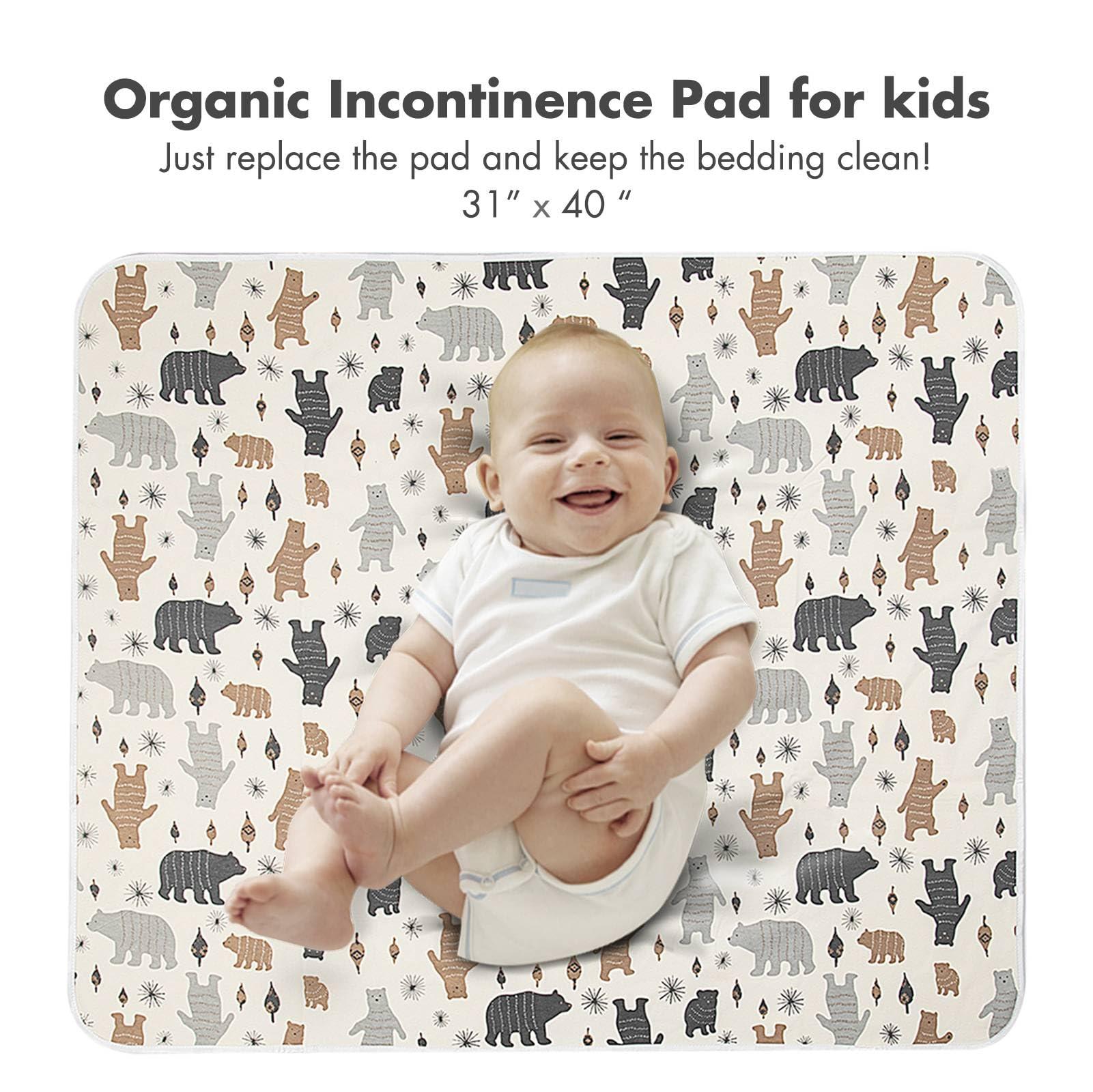 YIVEKO YIVEKO Baby Waterproof Bed Pad Washable Mattress Pad Reusable Underpads Bed-White Star