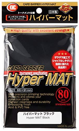 KMC KMC Full Size Hyper Matte Sleeves (80-Pack), Black, Standard Size