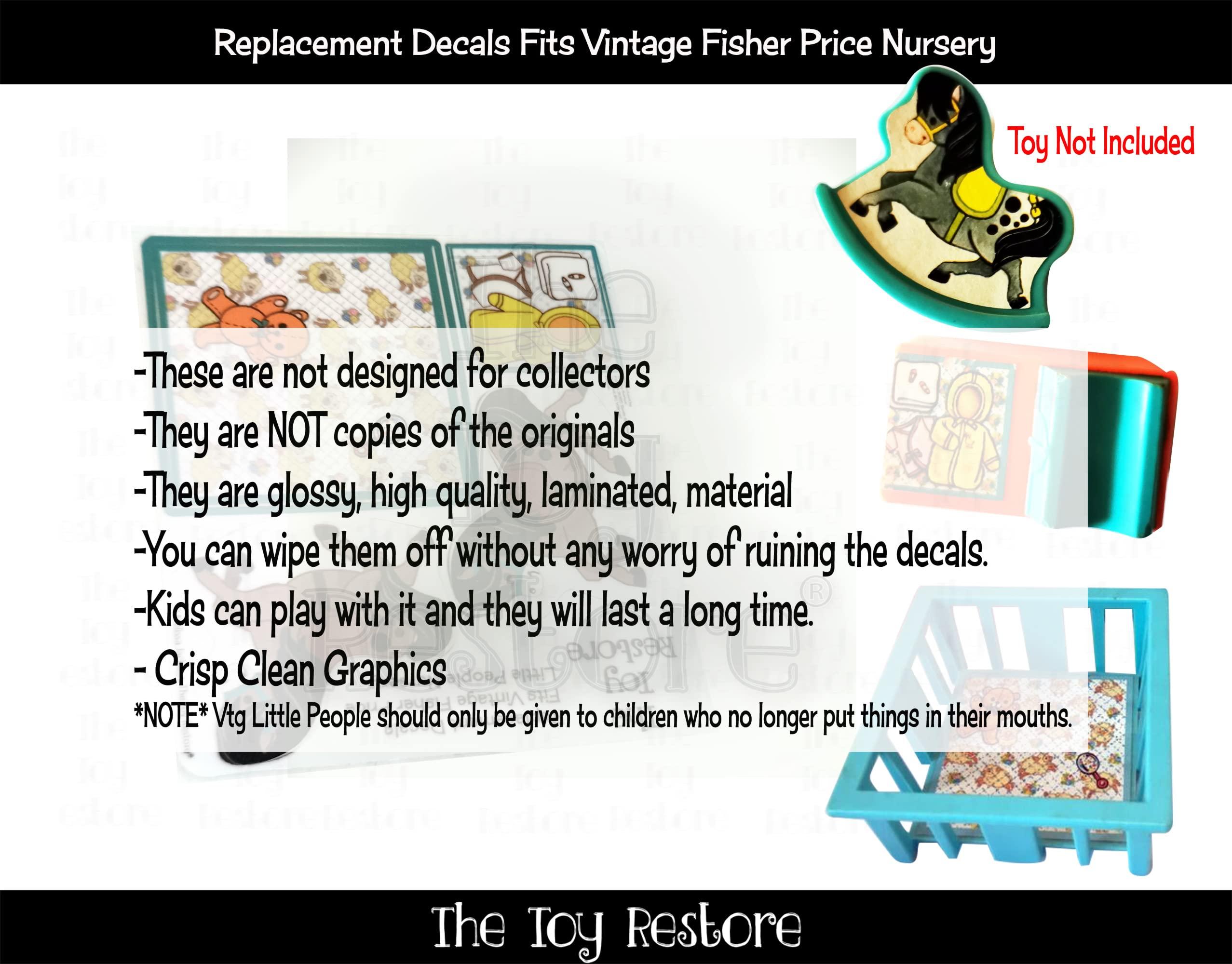 The Toy Restore The Toy Restore Replacement Stickers Fits Fisher Price Little People Nursery House