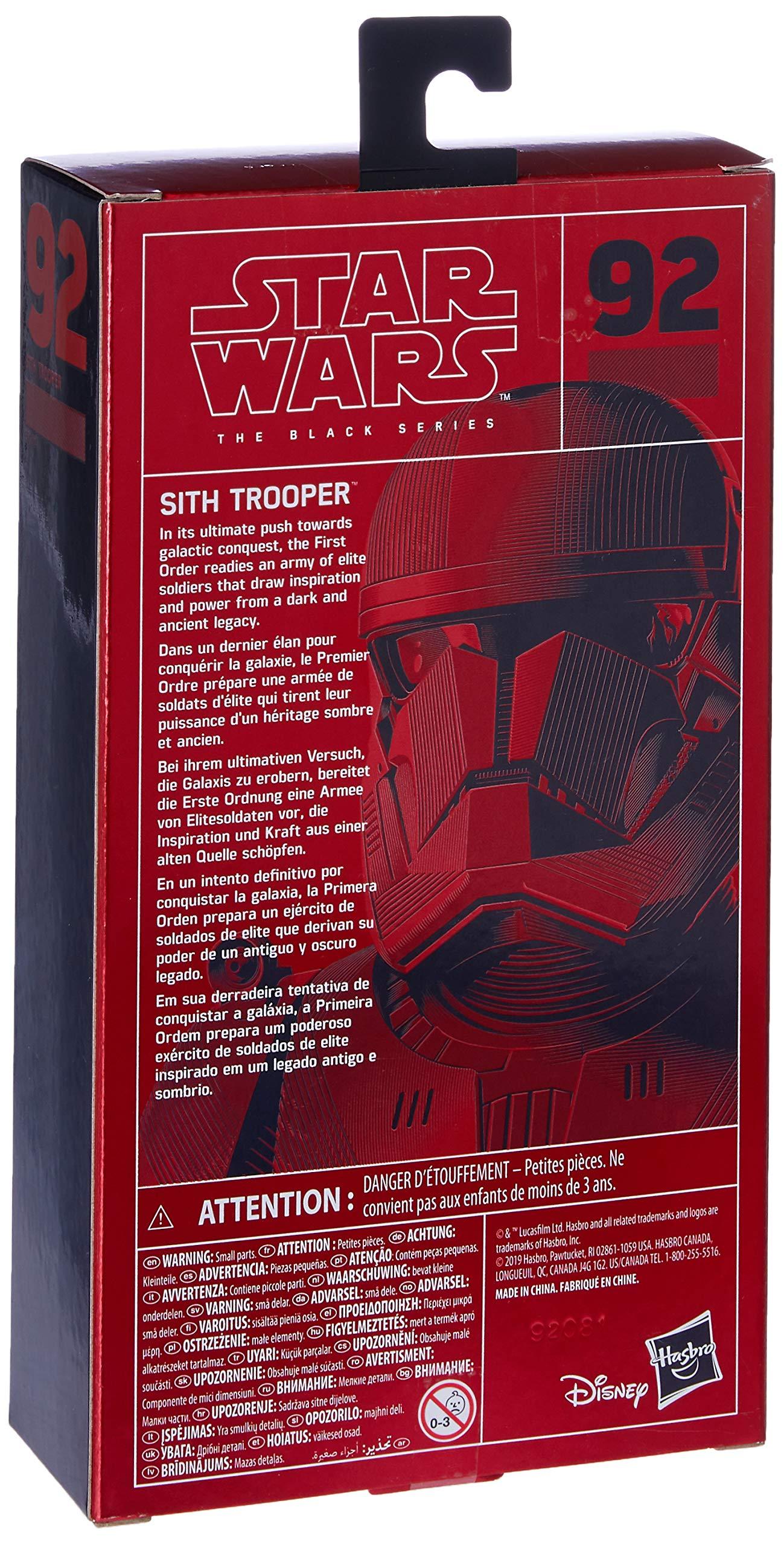 STAR WARS STAR WARS The Black Series Carbonized Collection Sith Trooper Toy 6" Scale The Rise of Skywalker Action Figure (Amazon Exclusive)