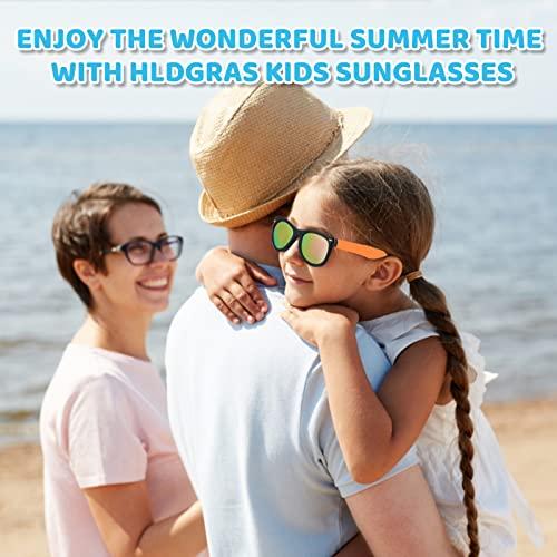 Hldgras Kids Sunglasses Bulk Party Favors for Kids 4-8-12 24 Pack 80s Style Neon Sunglasses with UV400 Protection Goodie Bag Stuffers Pool Party Favors Decorations end of Year Student Gifts for Boys and Girls