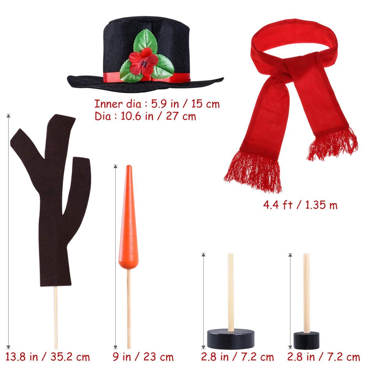 STOBOK 16 pcs Snowman Making Kit Christmas Snowman Kit Snowman Building Kit