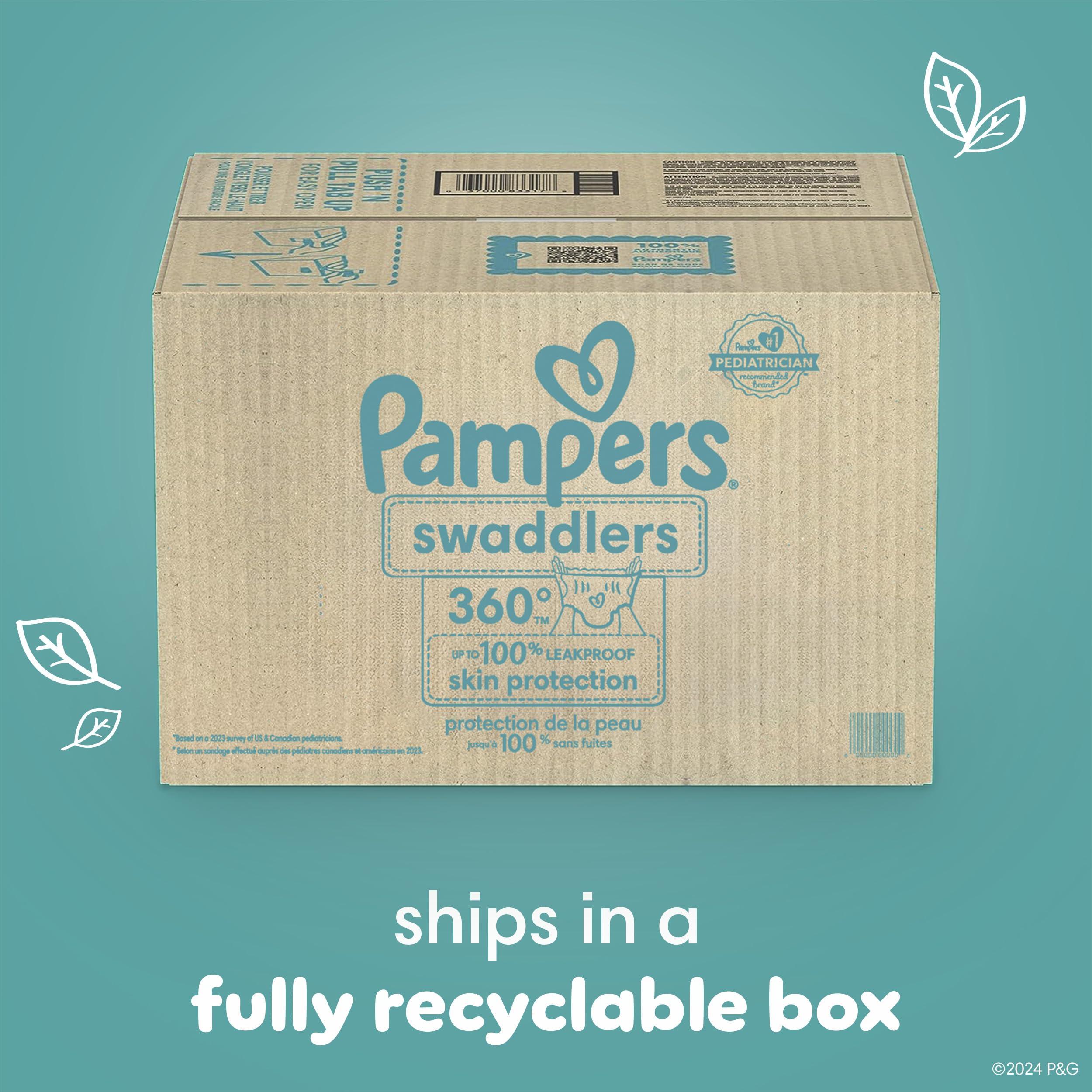 Pampers Pampers Diapers - Swaddlers 360 - Size 3, 156 Count, for up to 100% Leakproof Premium Skin Protection