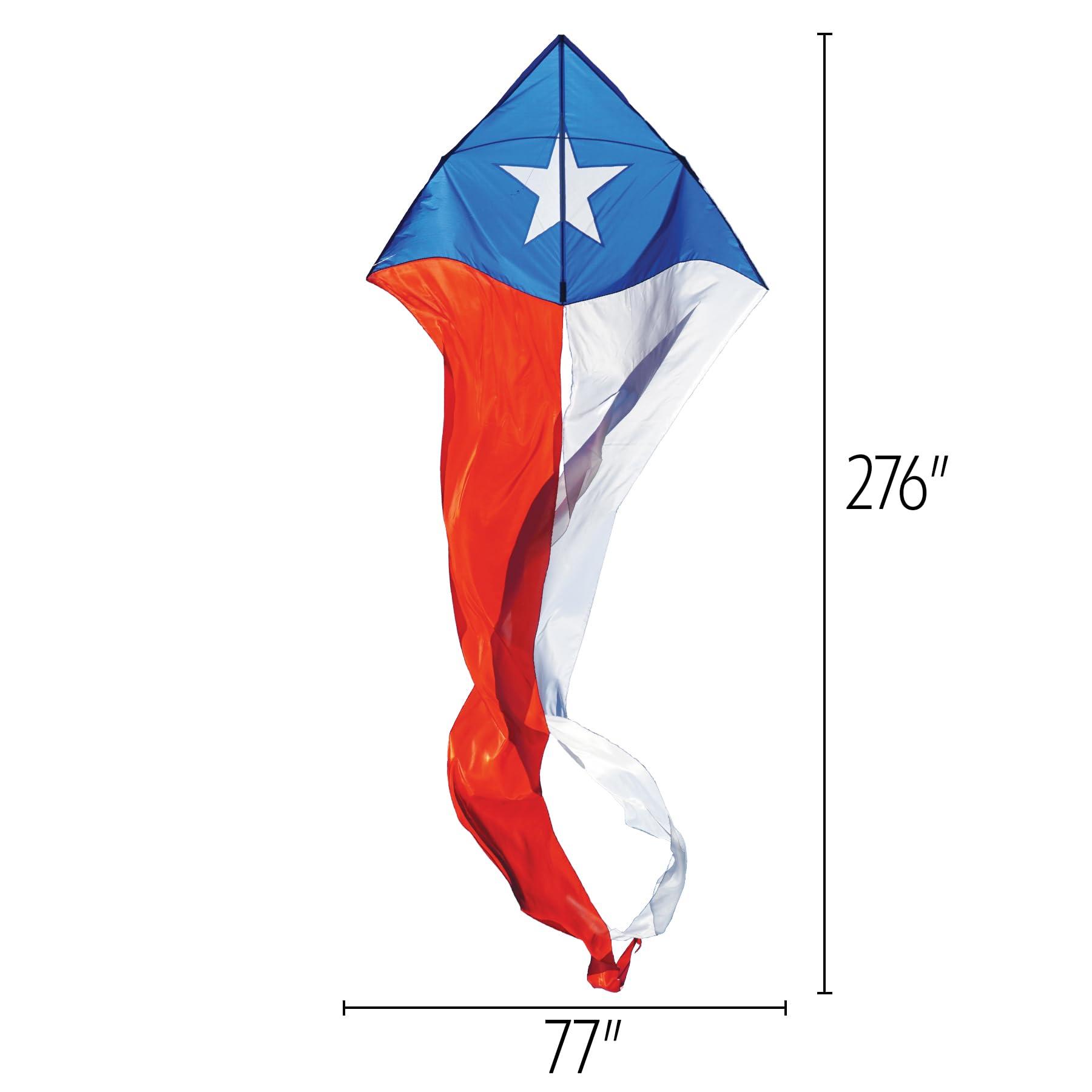 In the Breeze In the Breeze 3357 Texas 77\" Wave Delta Kite Easy Flying Single Line Large Ripstop and Taffeta Kite