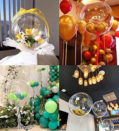 Aredpoook 20 Inch Bobo Balloons Bubble Balloons, 10 Pcs Clear Bobo Balloon, Large Transparent Bubble Balloon for Christmas Wedding Birthday Party Decoration