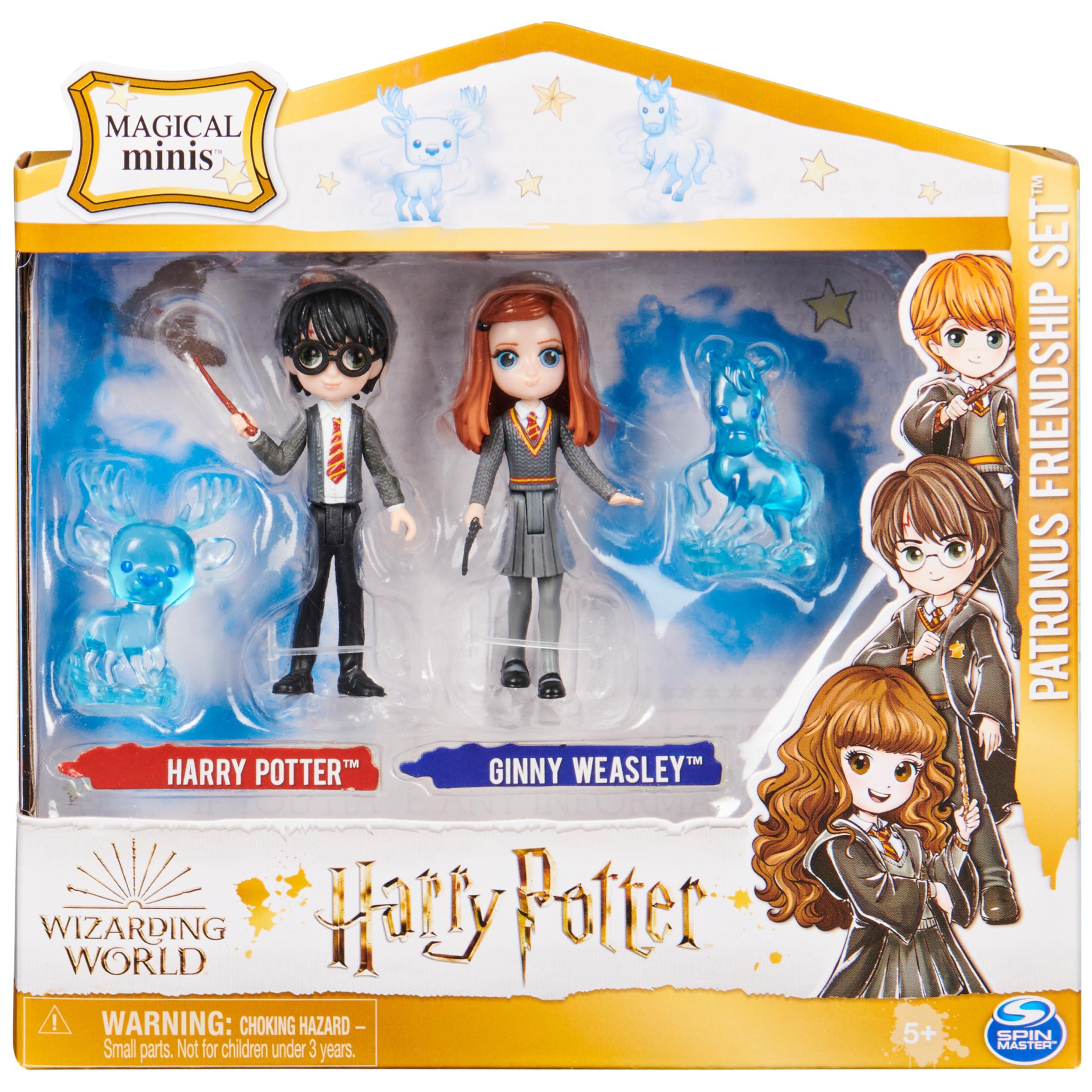 Wizarding World Wizarding World, Magical Minis Harry Potter and Ginny Weasley Patronus Friendship Set with 2 Toy Figures and 2 Creatures, Kids Toys for Ages 5 and up