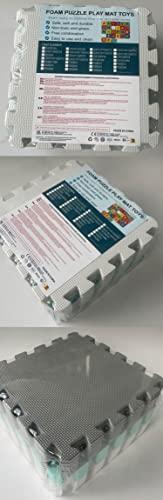 YIMINYUER YIMINYUER 20 Tiles (30cm30cm1cm Each Tile) Baby Soft Puzzle Play Mats, Kids Thick EVA Foam Floor, Toddlers & Children's Soft Interlocking Mat R07R08R12G301020