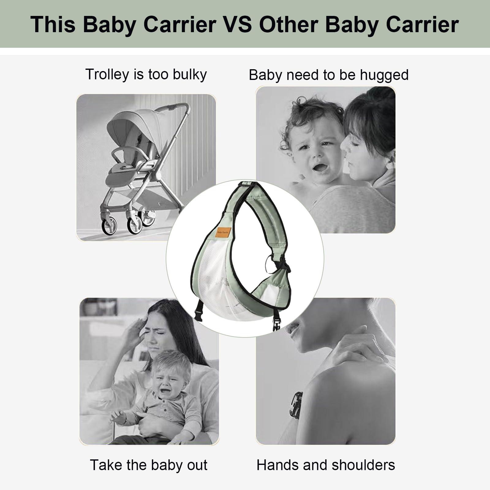 Hewmaw Baby Sling Carrier,Toddler Carrier,Baby Carrier Newborn to Toddler,Adjustable Non-Slip Hip Seat Carrier 10-45lbs(Grey,Cloth)