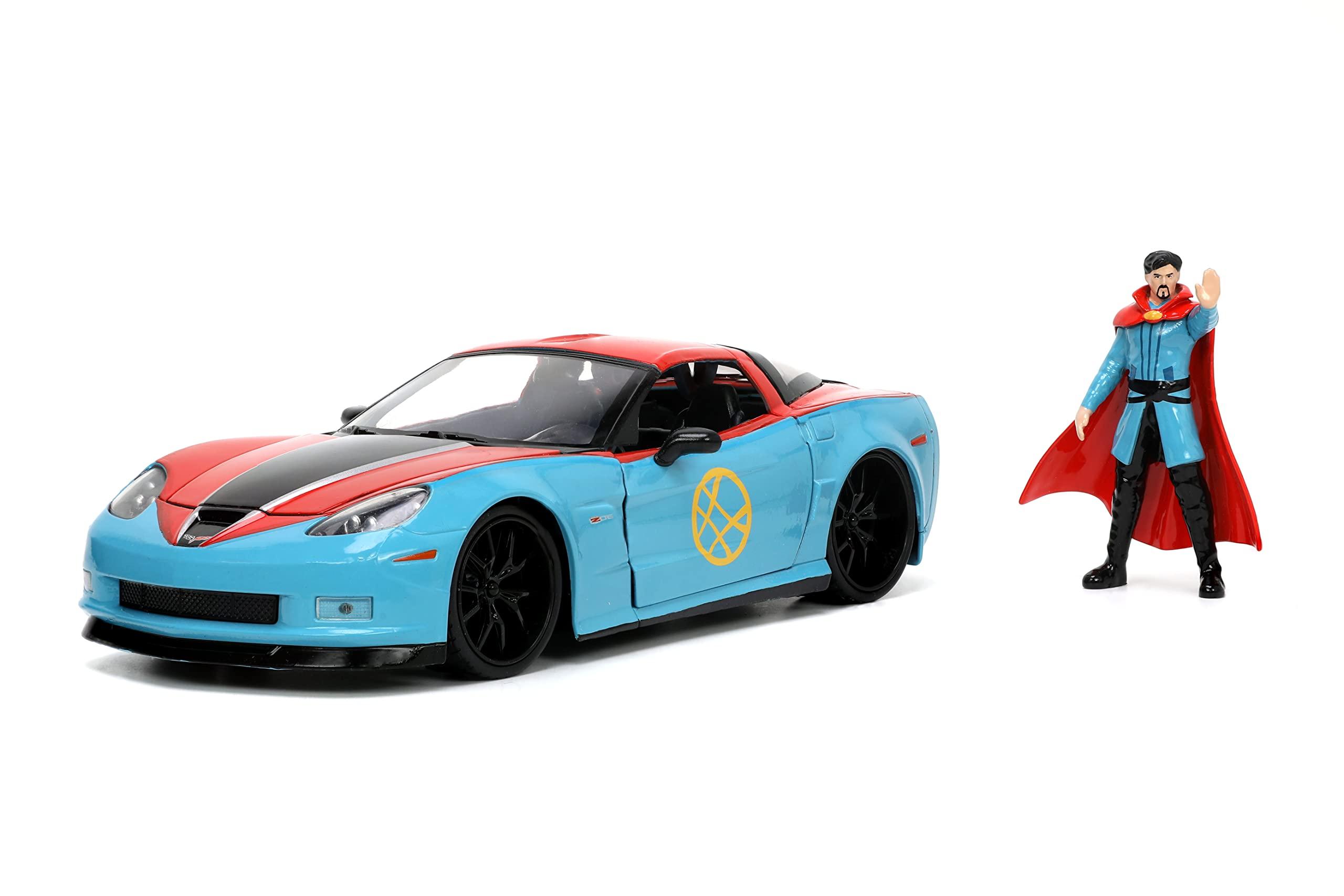 Jada Toys Jada Toys Marvel Doctor Strange 1:24 2006 Chevy Corvette Z06 Die-Cast Car with 2.75\'\' Dr. Strange Figure, Toys for Kids and Adults (32115)