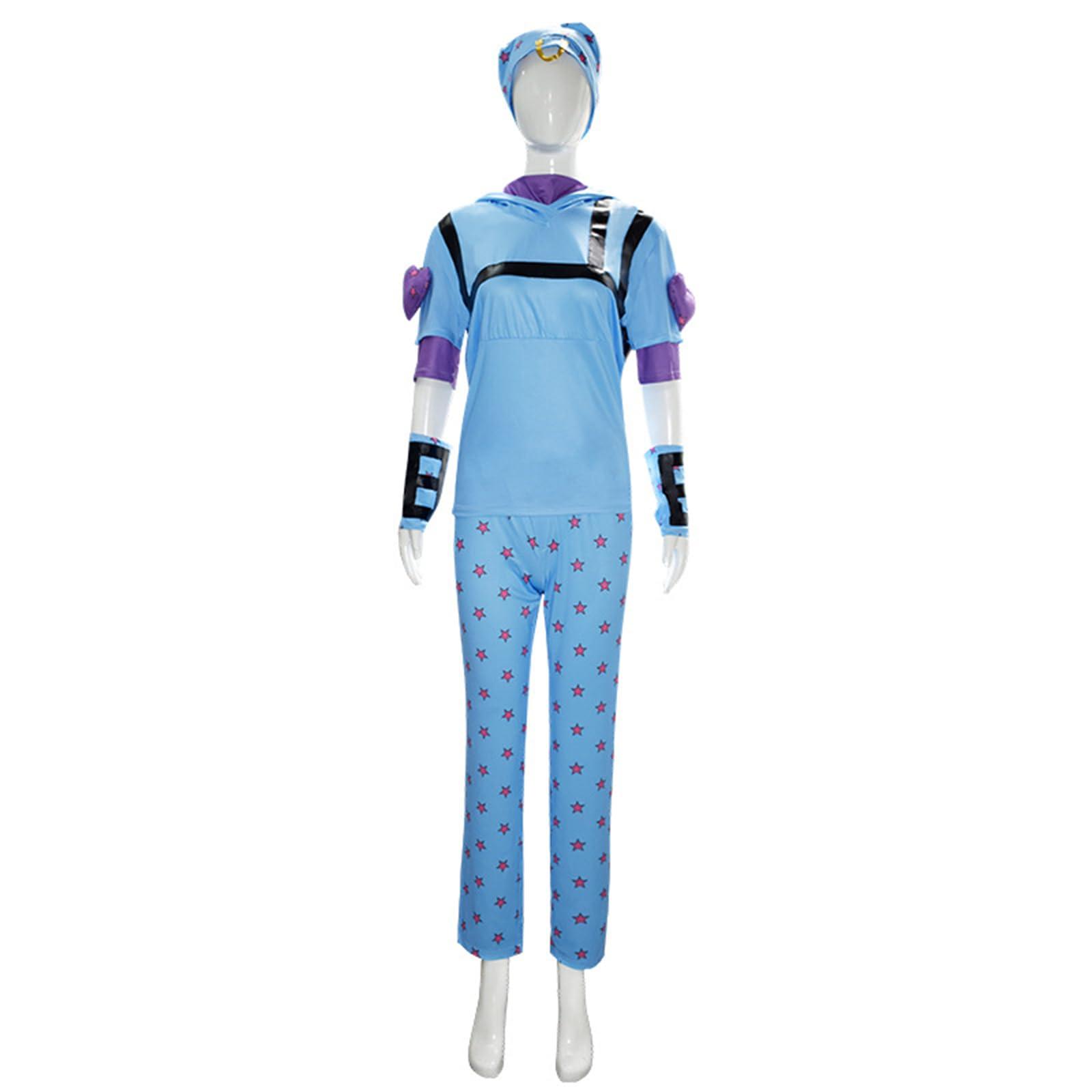 Weixu Weixu Anime Johnny Joestar Cosplay Costume Steel Ball Run Outfit with Hat Halloween Carnival Suit for Men M