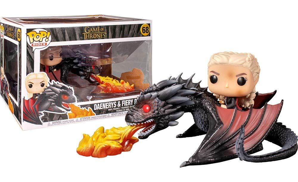 Funko POP Rides: Game of Thrones - Daenerys On Fiery Drogon, Multicolor, Standard