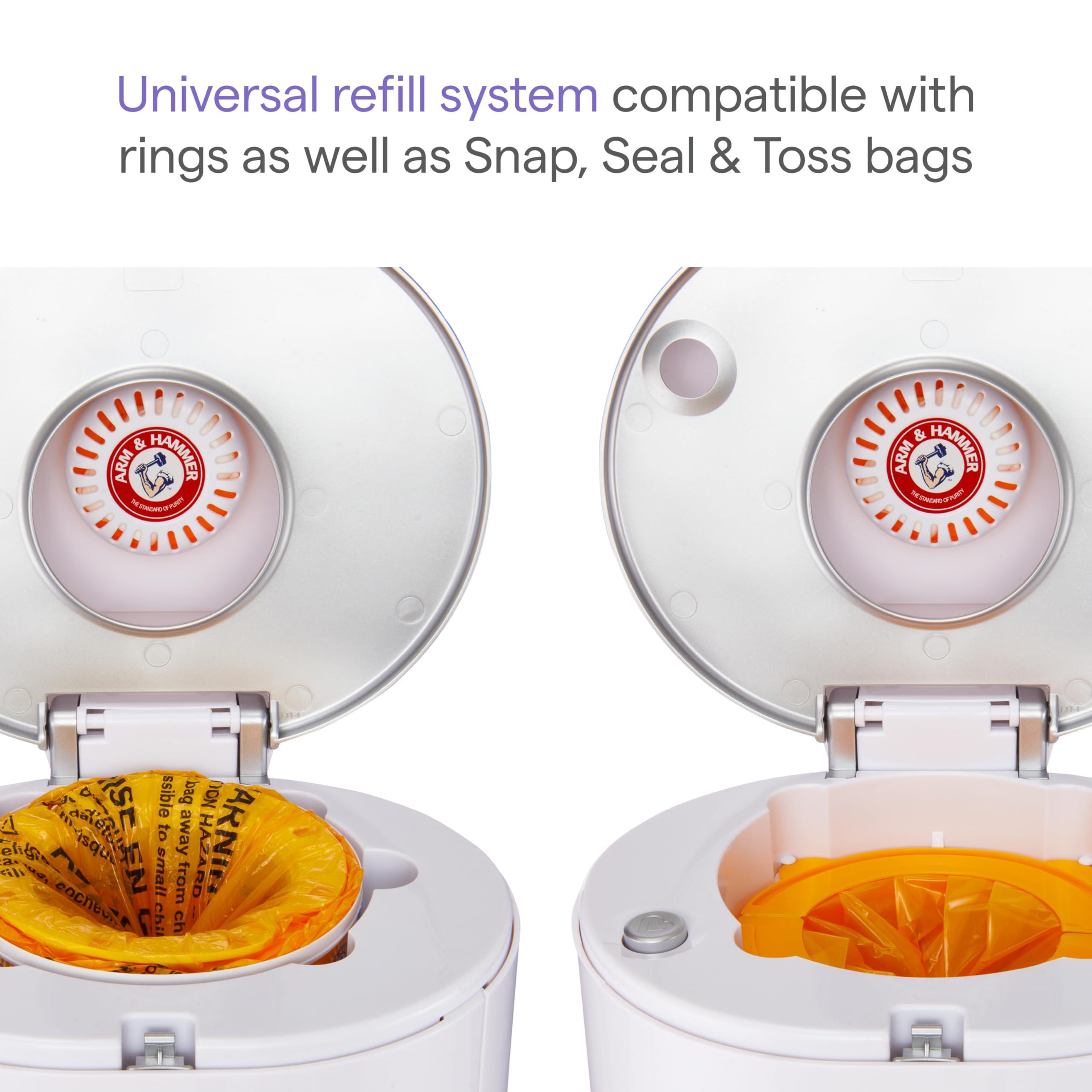 Munchkin Munchkin STEP Diaper Pail Powered by Arm & Hammer, #1 in Odor Control, Award-Winning, Includes 1 Snap, Seal & Toss Bag, 1 Starter Refill Ring, and 1 PUCK Baking Soda Cartridge