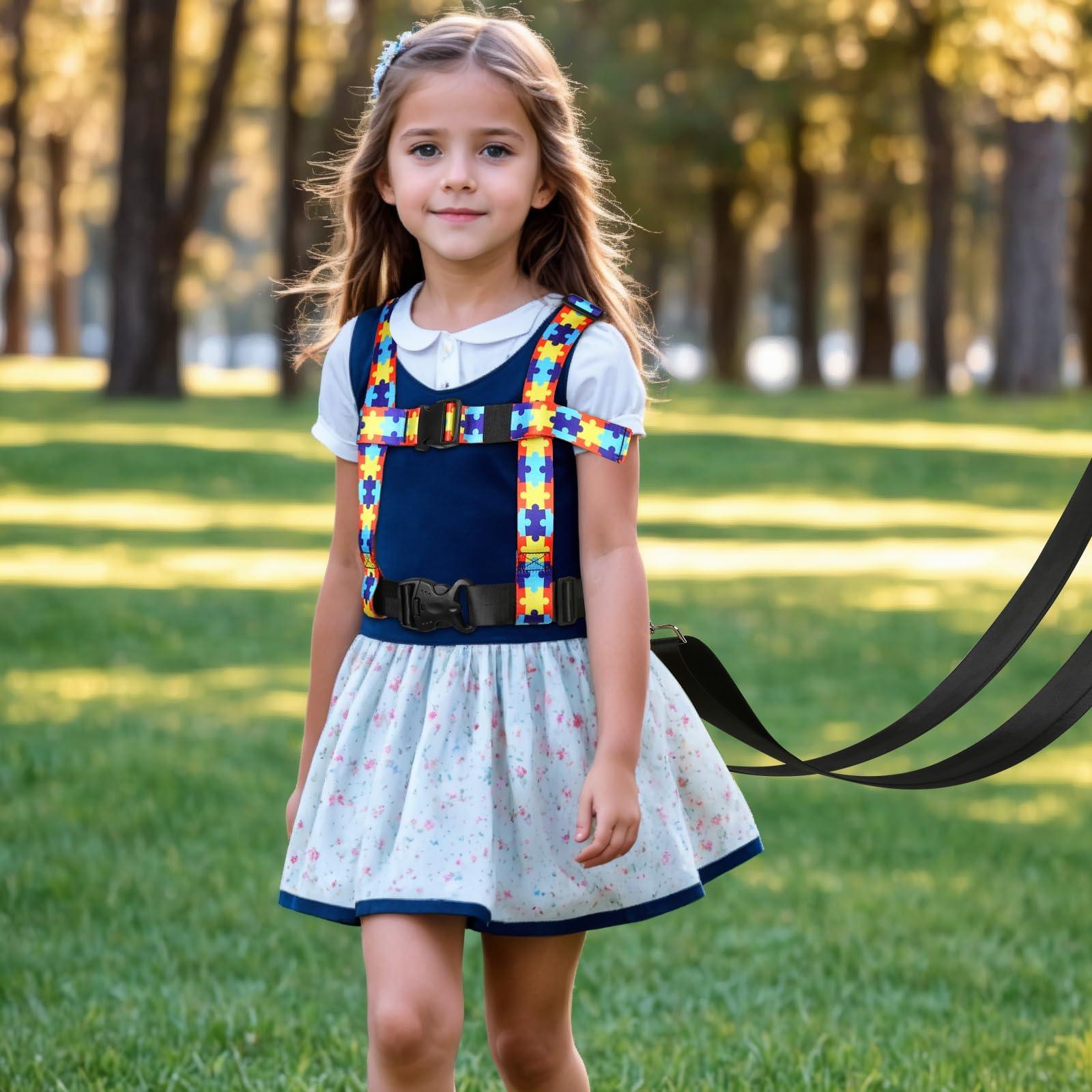 HOOMTREE HOOMTREE Safety Harness Leash for Special Needs Child Aged 3-12 Years Fully Ajustable, Sturdy Walking Harness for Older Children with Grab Handle, Keeping Active ADHD/ASD Autism Kids Safe in Public