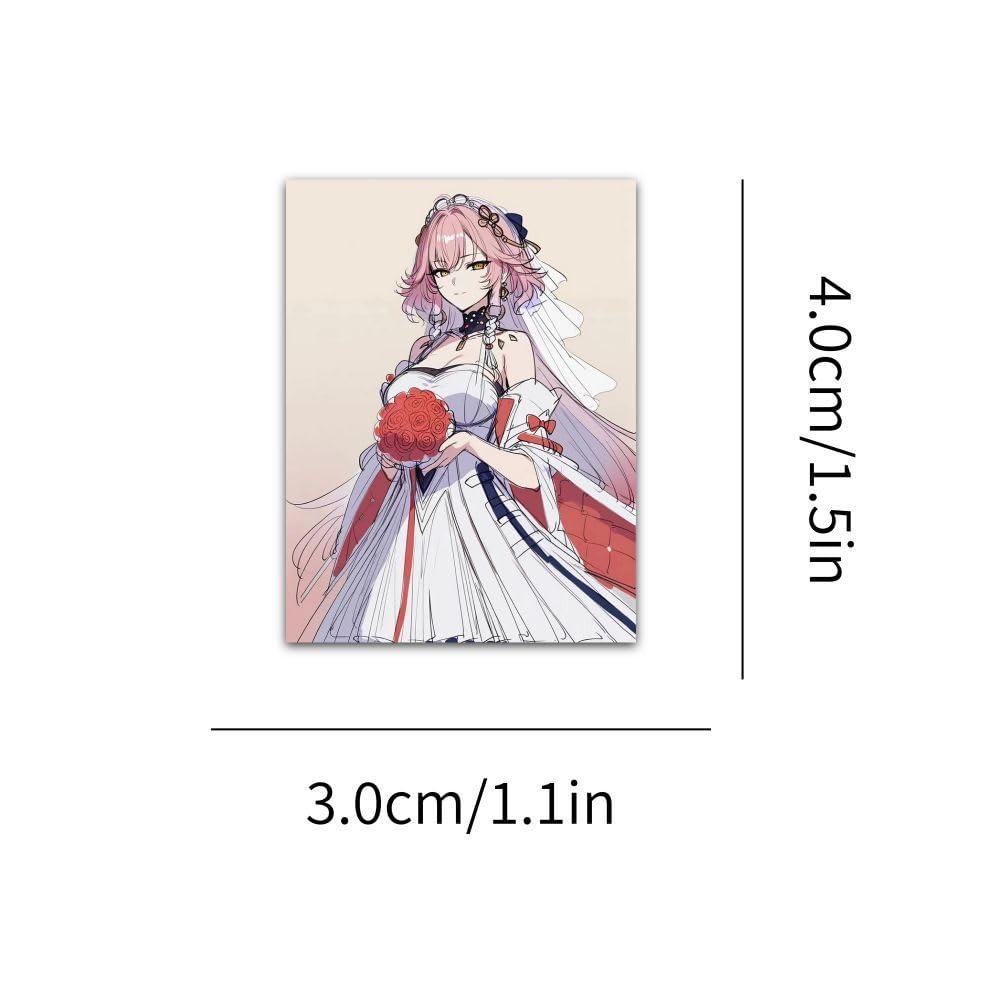 TEMIHrbe Changli Stickers for Game Wuthering Waves 126Pcs 1.5 * 1.1inch Stickers Removable DIY Material Decoration