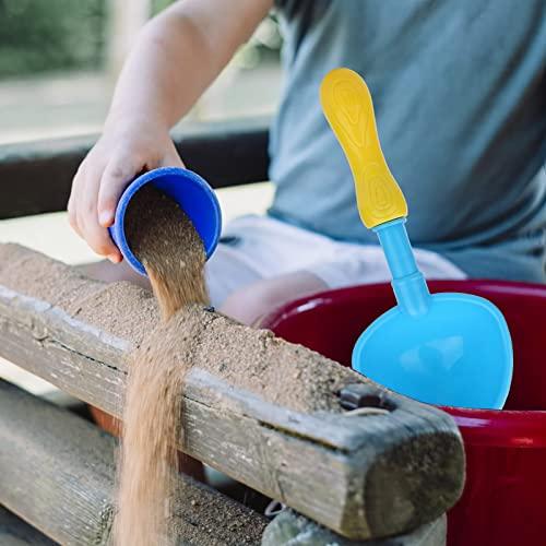 LUTER LUTER 4pcs Beach Shovels, Plastic Spade Shovel with Handle Kids Sand Shovel Set Toy Snow Shovel Toy Shovel Gardening Tool Kit for Kids Sand Snow (4 Designs)