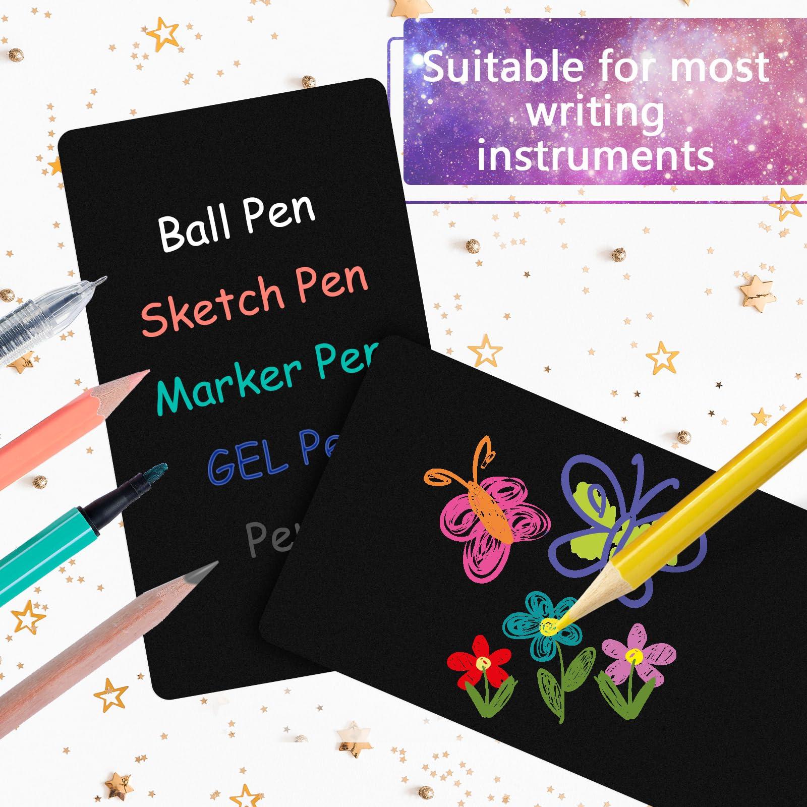 Tinlade 156 Pcs Blank Tarot Cards Deck with Case, Standard Tarot Size 2.76 x 4.72 Inch, Make Your Own Tarot Cards Oracle Blank Deck of Cards for Adults Kids DIY Playing Divination, Easy to Write (Black)