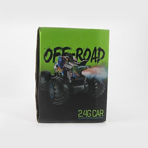Rhybor Rhybor Remote Control Dinosaur Car, 2.4GHz All Terrain Remote Control Monster Truck, RC Dinosaur Monster Car, Spray Music Monster Truck RC Cars for Boys 4-7 8-12 and Girls
