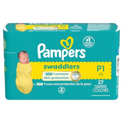 Pampers Pampers Baby Diapers - Swaddlers - Size P1, 27 Count, Ultra Absorbent Disposable Preemie Diaper