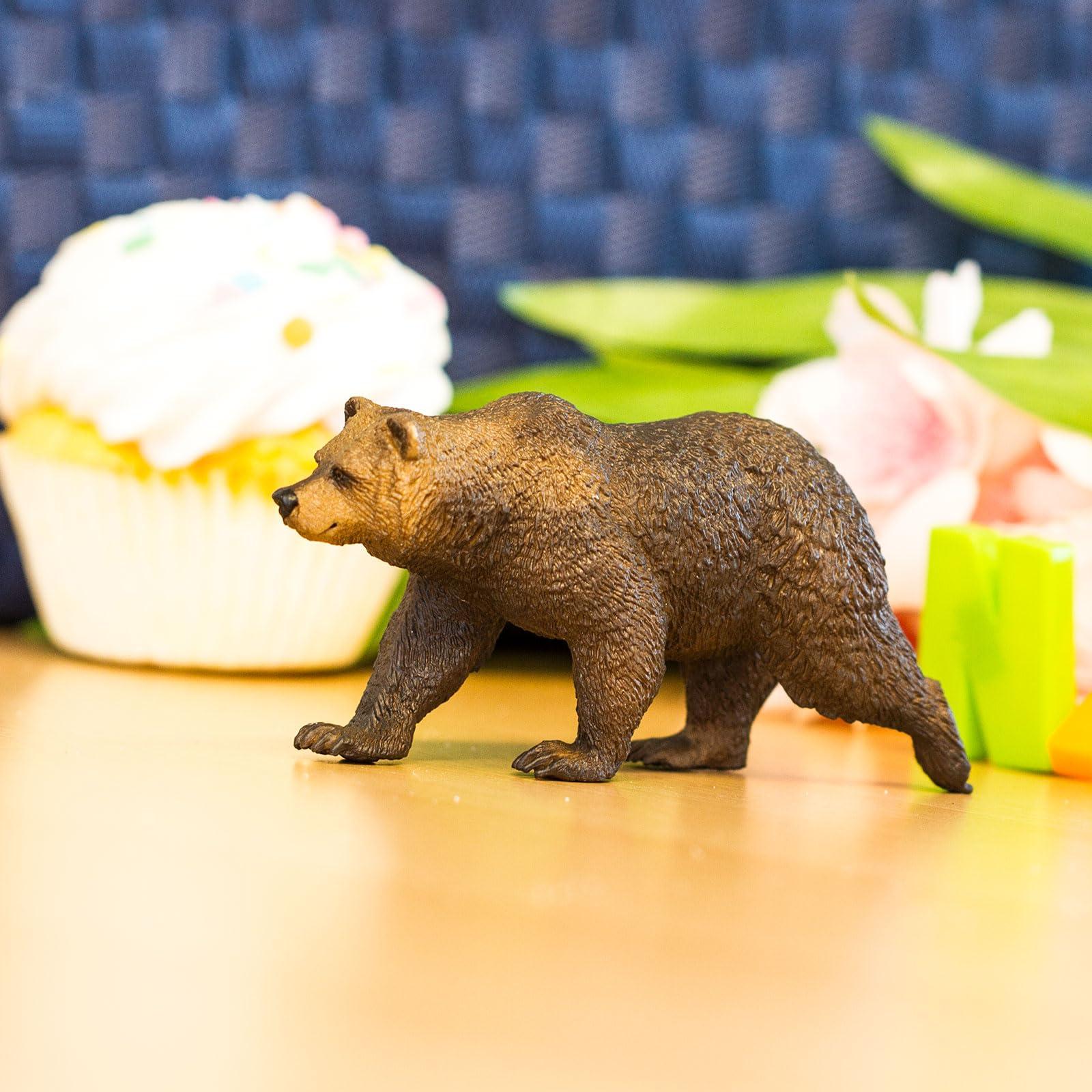 Safari Ltd. Safari Ltd. Grizzly Bear Figurine - Detailed 4.7\" Plastic Model Figure - Fun Educational Play Toy for Boys, Girls & Kids Ages 3+