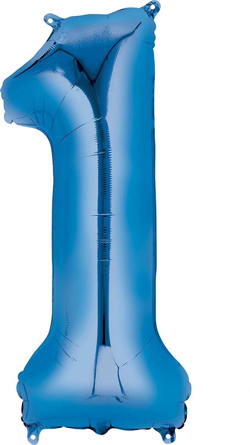 Party Supply Party Supply Sesame Street Cookie Monster 1st Birthday party supplies set and Balloon Decorations 10pc Blue,white