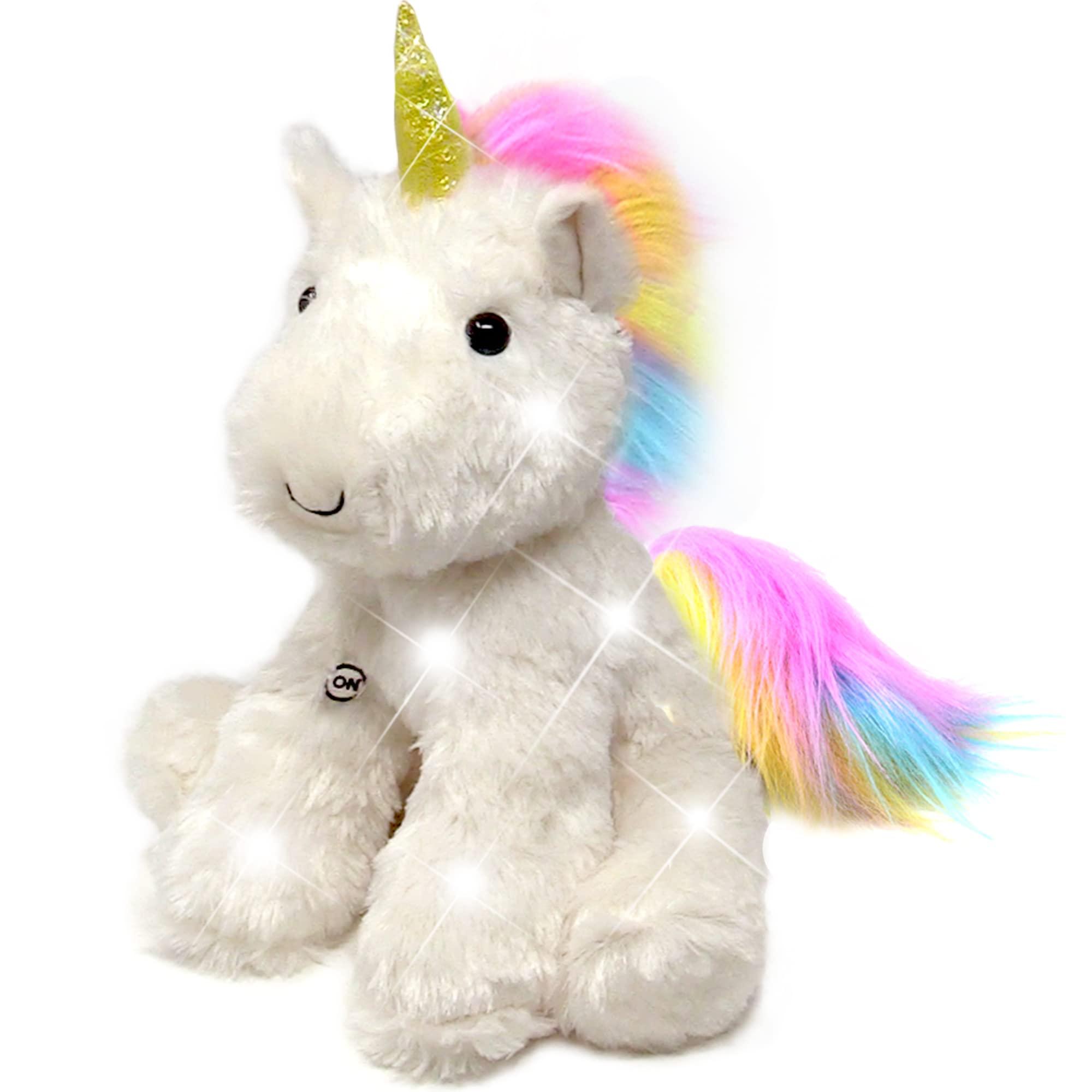 The Noodley The Noodley Rainbow Lites Color Changing Light up Unicorn Stuffed Animals for Girls Plush Sleep Toy Soft Night Light 16 inch