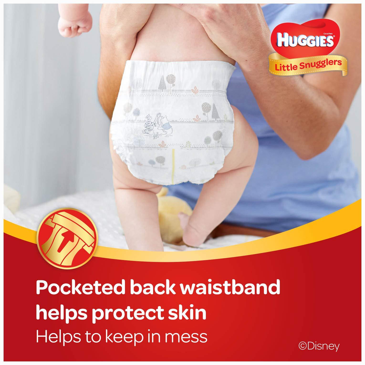 HUGGIES Huggies Little Snugglers Baby Diapers, Size 3, 162 Count, Unscented, Hypoallergenic, DryTouch Liner, Pocketed Waistband, Wetness Indicator, Double Grip Strips
