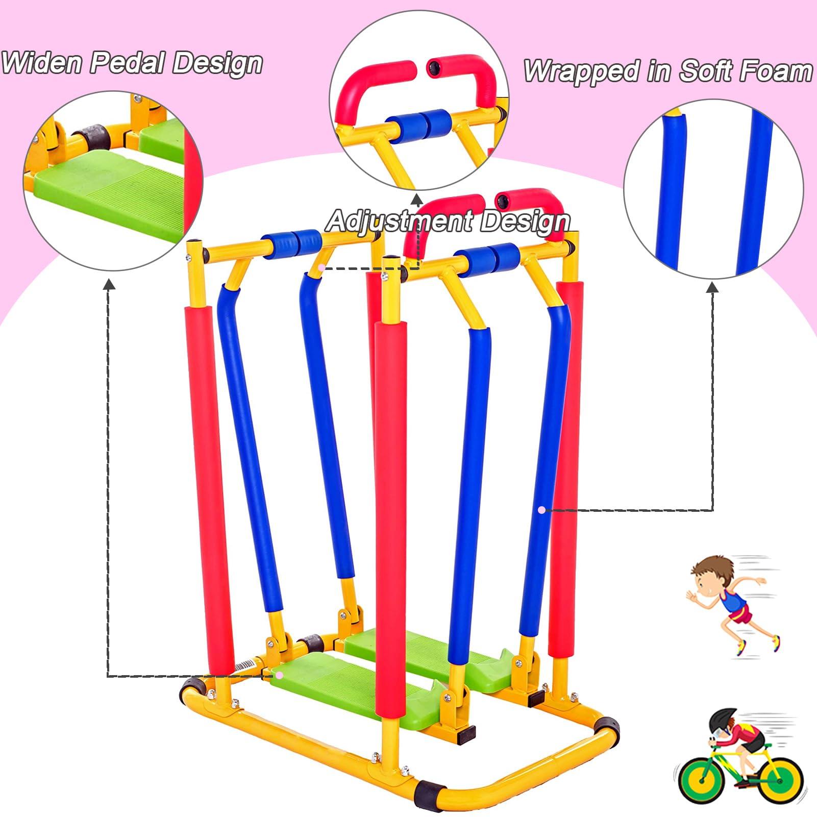 QBDGXFC Fitness Exercise Equipment for Kids, Children's Play Workout Equipment, Adjustable Barbell Toy Set for Kids Fitness, Weight Bench Set Adjustable Barbell Toy Set,C