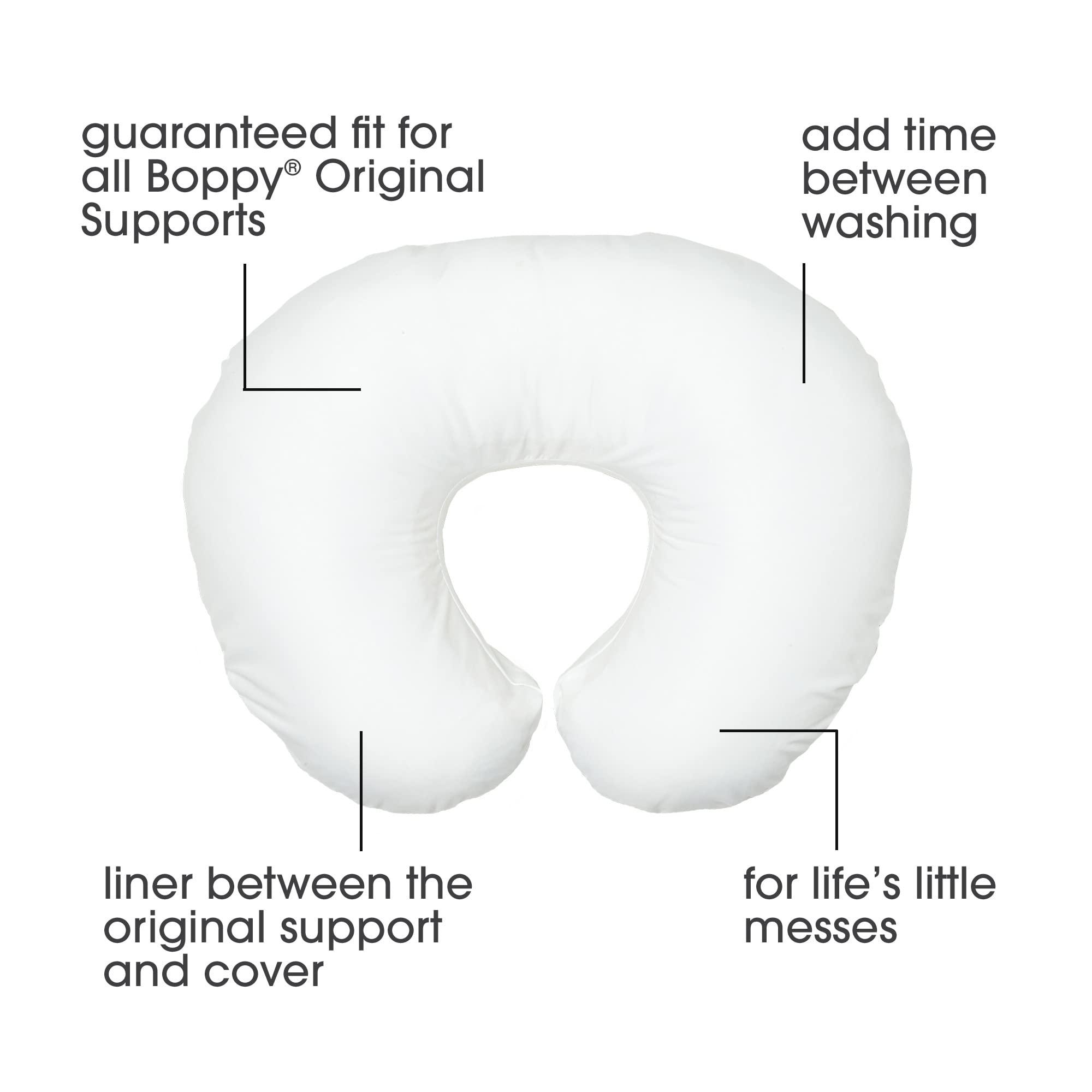 Boppy Boppy Original Nursing Pillow Liner, Bright White, Machine Washable and Wipeable, Extends Time Between Washes, Liner Only