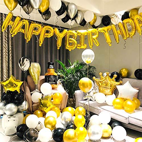 MYUBWTF MYUBWTF 6 Pieces 40 inch Large Gold Crown Balloons, Giant Foil Cap Balloon, Aluminum Foil Helium Balloons for Birthday Wedding Party Decorations Anniversary Party Halloween Christmas (40-inch)