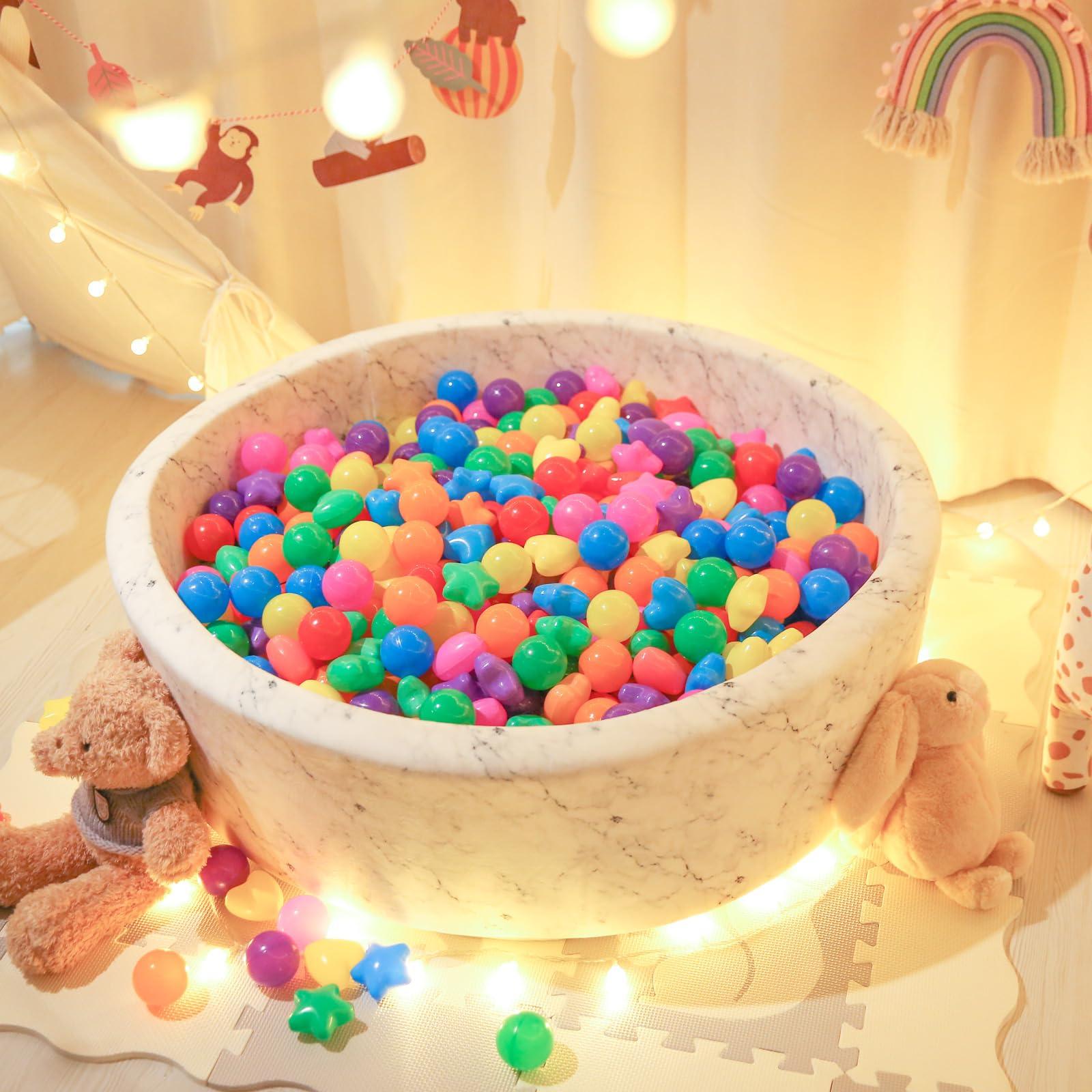 STARBOLO STARBOLO Star Ball Pit Balls for Toddlers -100pcs Phthalate Free BPA Free Crush Proof Play Toy Balls Play Tent Pool Playhouse Playpen Party Decoration.