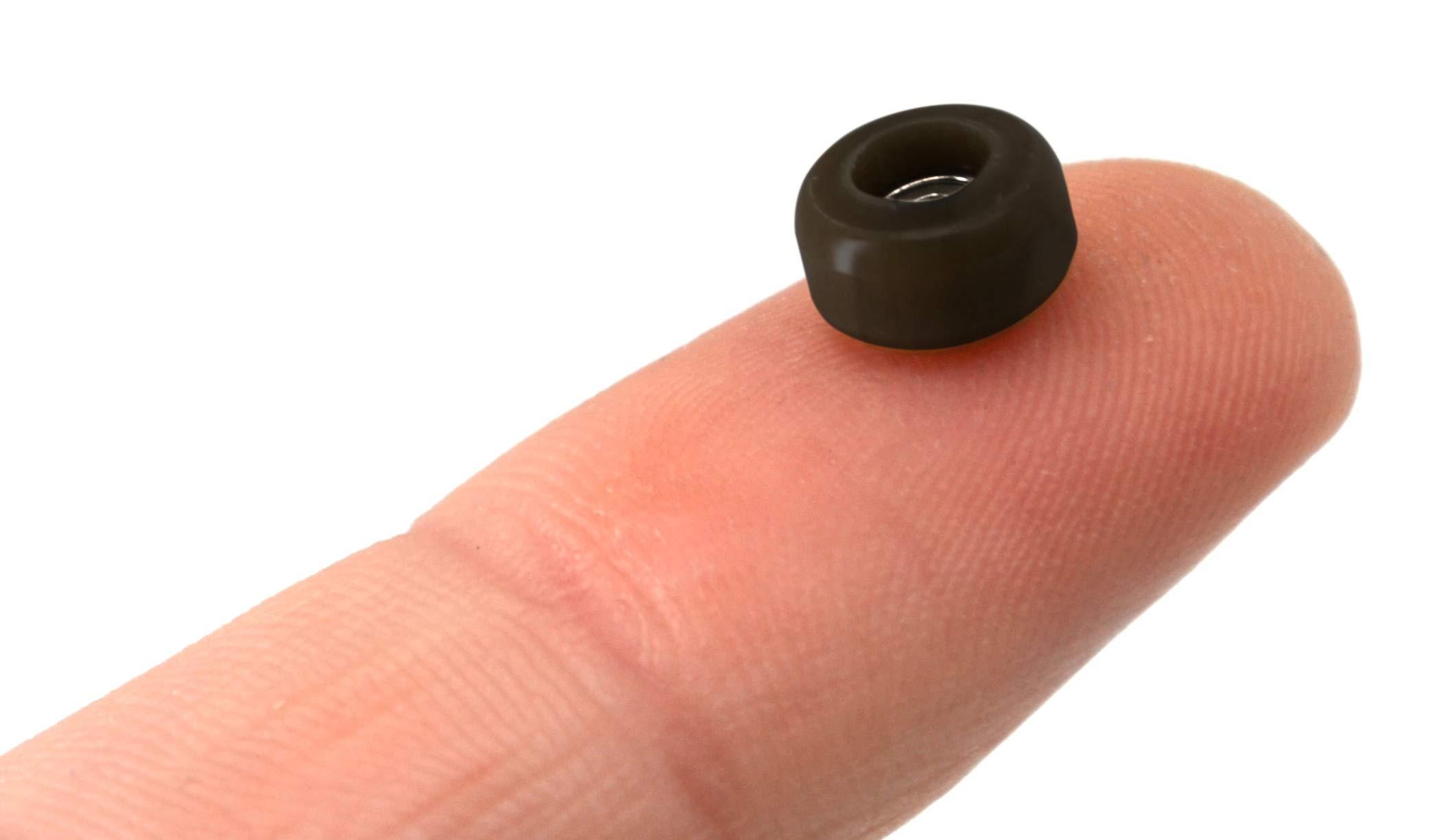 Teak Tuning Teak Tuning CNC Polyurethane Fingerboard Bearing Wheels, Brown - Set of 4 Wheels - Durable Material with a Hard Durometer