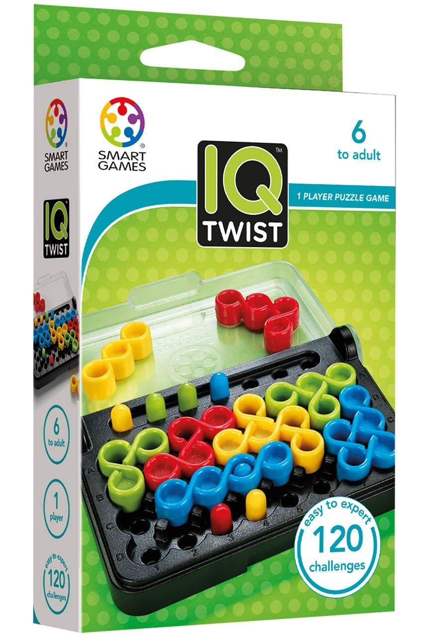 SmartGames SmartGames IQ Twist, a Travel Game for Kids and Adults, a Cognitive Skill-Building Brain Game - Brain Teaser for Ages 6 & Up, 120 Challenges in Travel-Friendly Case