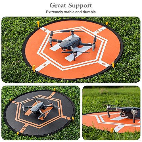 AURTEC AURTEC Universal Drone Landing Pad 32 inch (80cm) with Night Vision LED Lights, Fast-Fold Waterproof Helipad, Compatible with DJI Mini/Air/Mavic/Avata, and All Other Brands of Drones