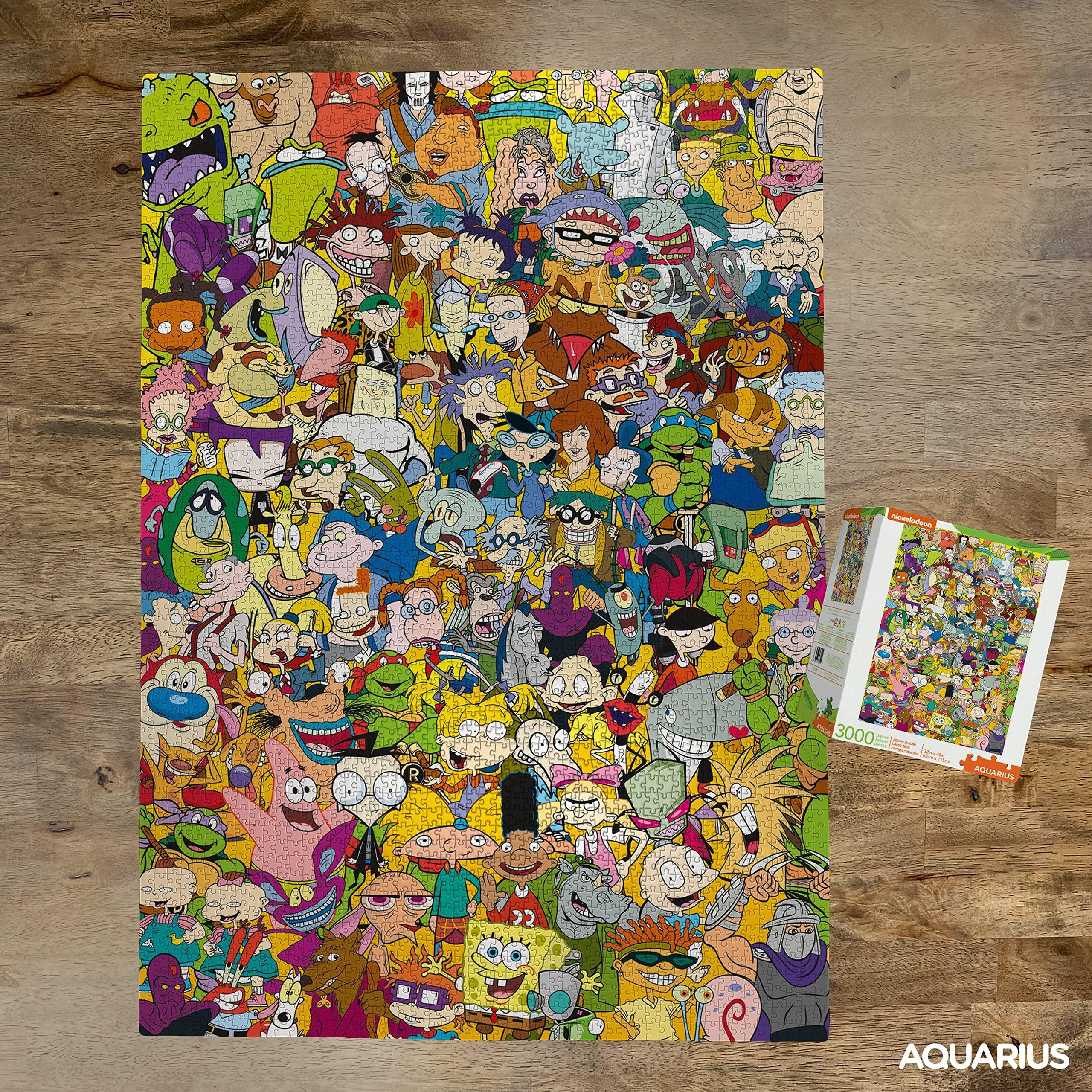 AQUARIUS Aquarius Nickelodeon 90s Puzzle (3000 Piece Jigsaw Puzzle) - Officially Licensed Nickelodeon Merchandise & Collectibles - Glare Free - Precision Fit - 32 x 45 Inches