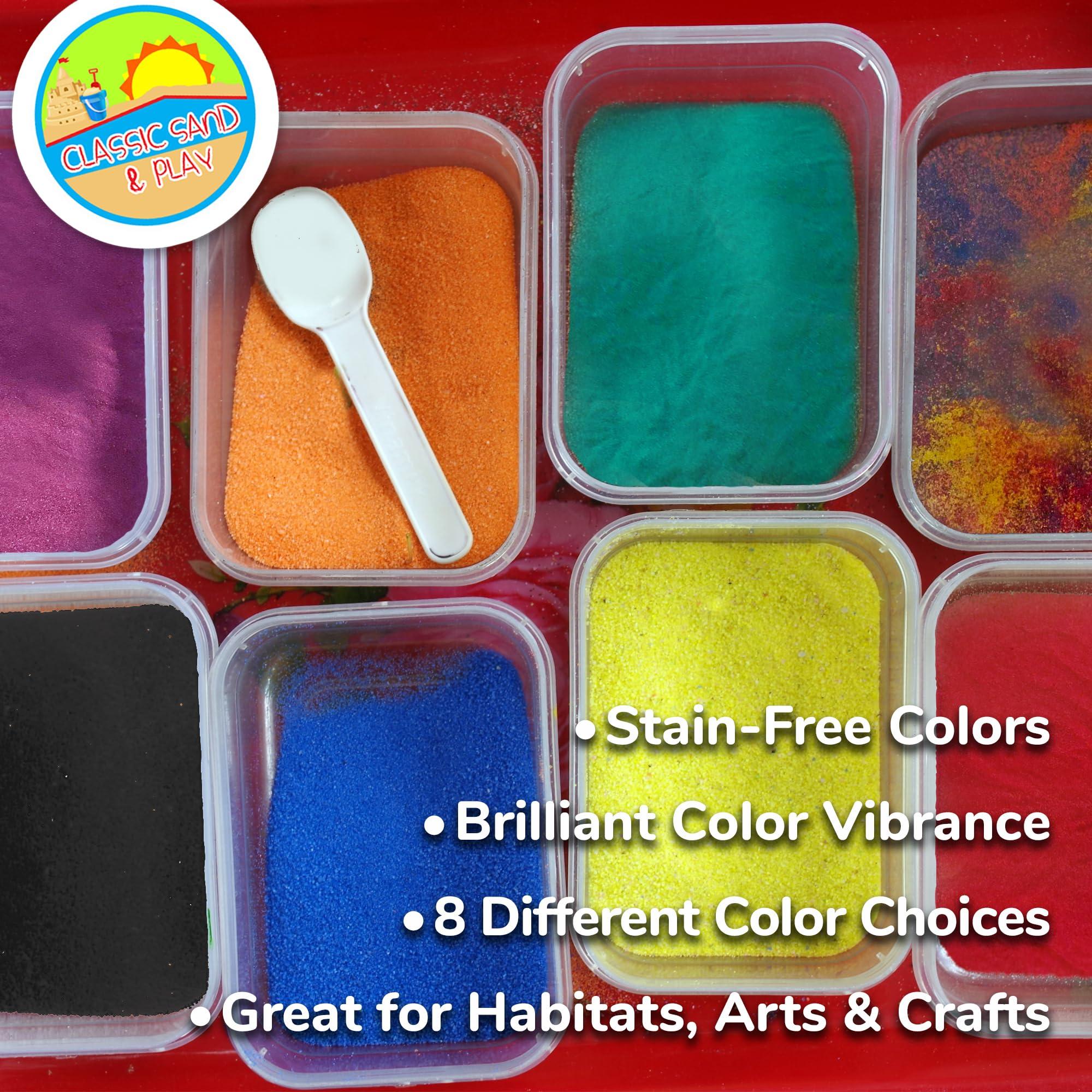 CLASSIC SAND & PLAY Classic Sand and Play Blue Colored Play Sand, 5 lb. Bag, Natural and Non-Toxic, Fun Wet and Dry Indoor and Outdoor, Sandbox, Therapy, and Table Use, Building, Stimulate Sensory Needs