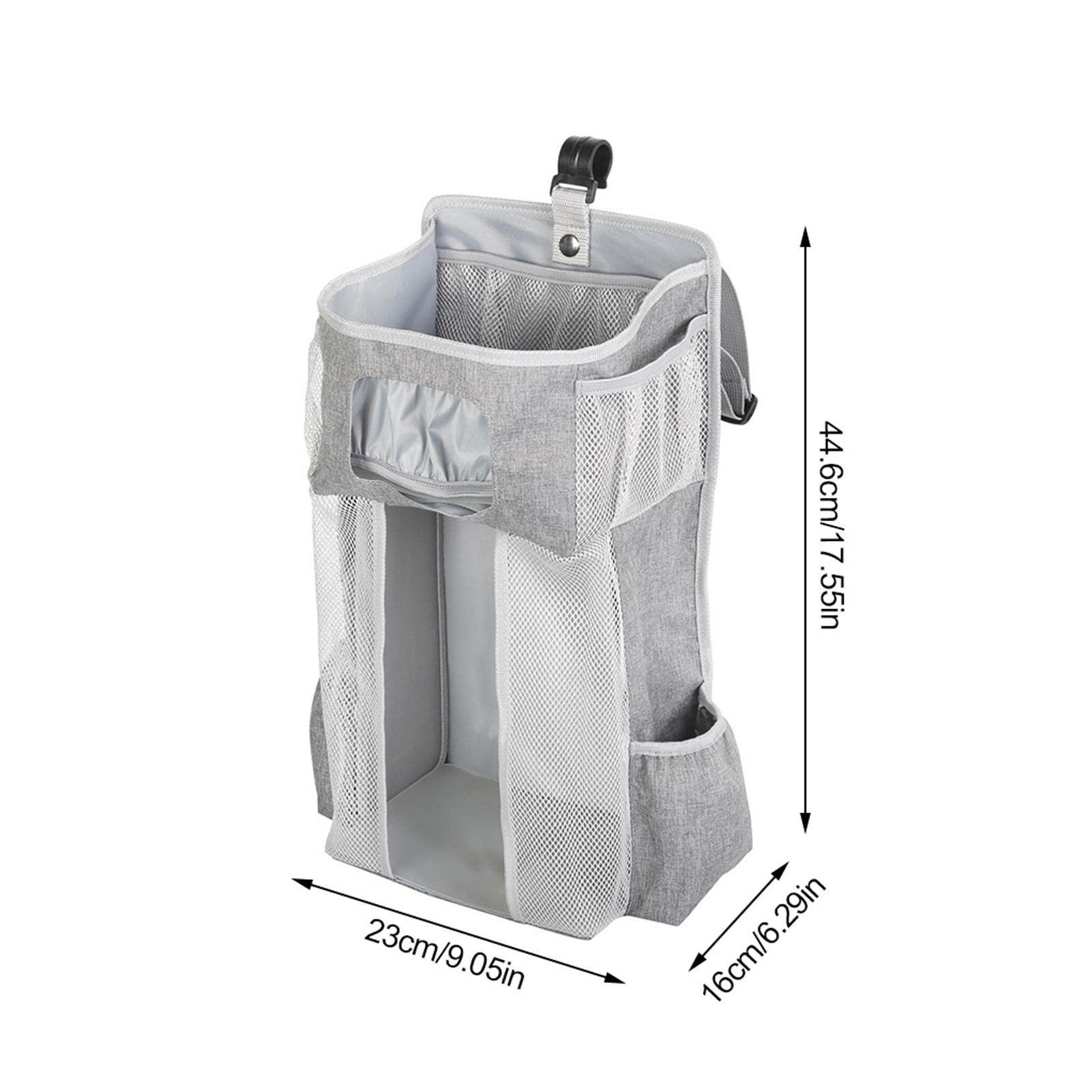 Sinolmaibe Hanging Diaper Caddy Organizer, Diaper Organizer For Crib, Diaper Holder Organizer, Diaper And Wipes Organizer, Diaper Stacker For Changing Table Nursery Organization Storage Holder For Baby