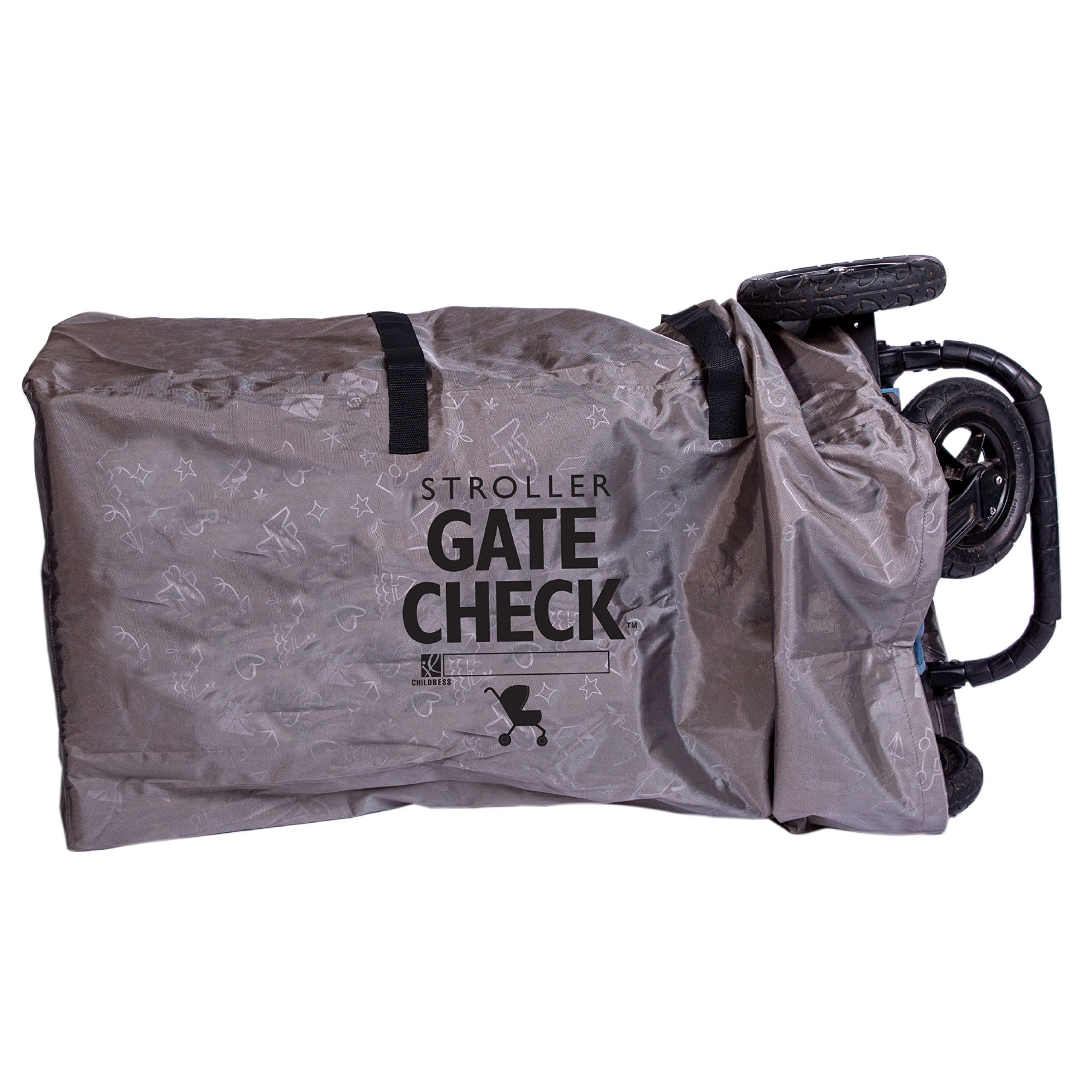J.L. Childress J.L. Childress Gate Check Bag for Single & Double Strollers - Travel Bag for Airplane, Fits Most Standard Baby Strollers, Airport Accessories for Gate Check, Flying Essentials - Deluxe, Grey