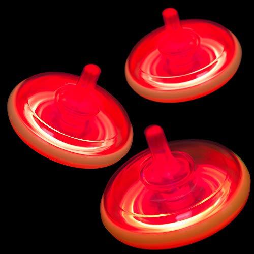 PROLOSO PROLOSO 100 Pcs Light Up Spinning Tops LED Flashing Spinners with Gyroscope