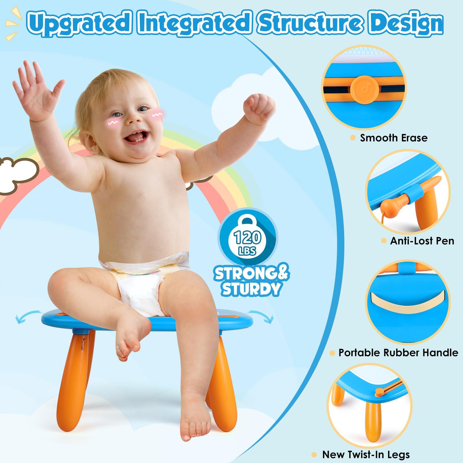 Smasiagon Smasiagon Toddler Girl Boy Toys,Magnetic Drawing Board for Toddlers 1-3,Early Learning Doodle Board Writing Painting Sketch Pad, Birthday Christmas Halloween Easter Gifts for 1 2 3 Year Old (Blue)