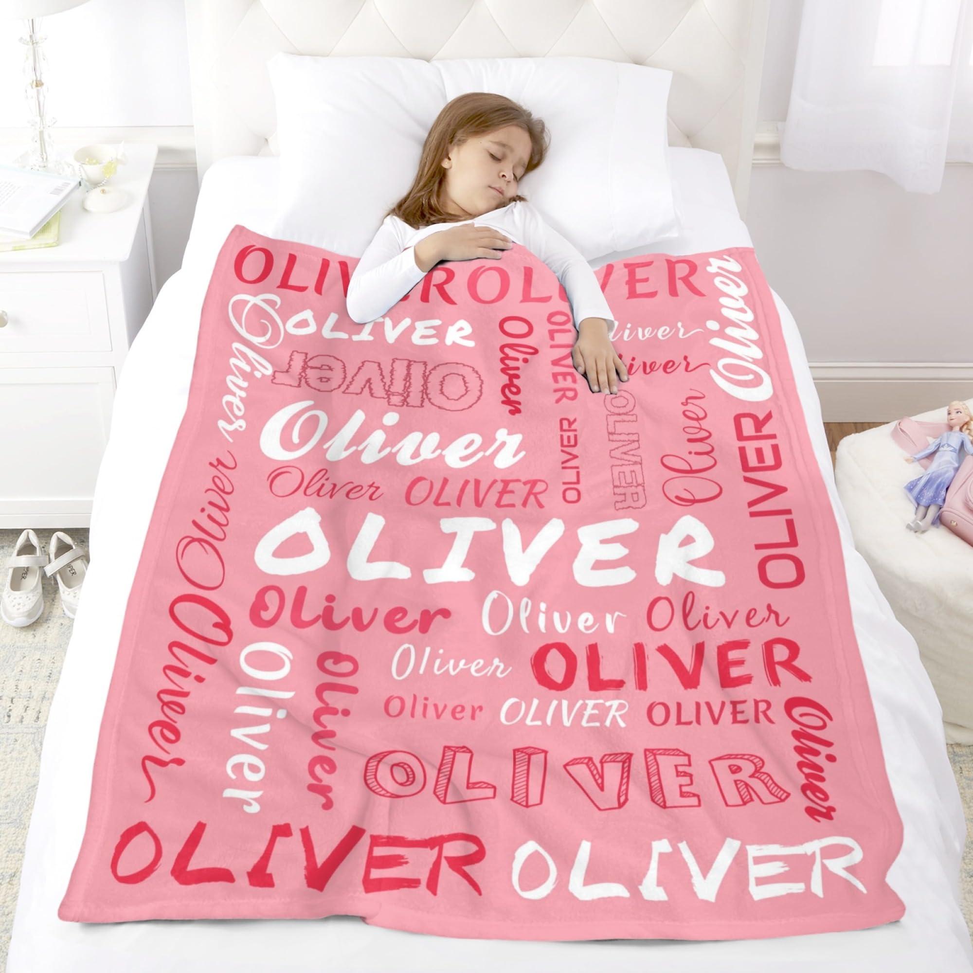 Diyrap Diyrap Personalized Baby Blanket with Name - Custom Newborn Gift